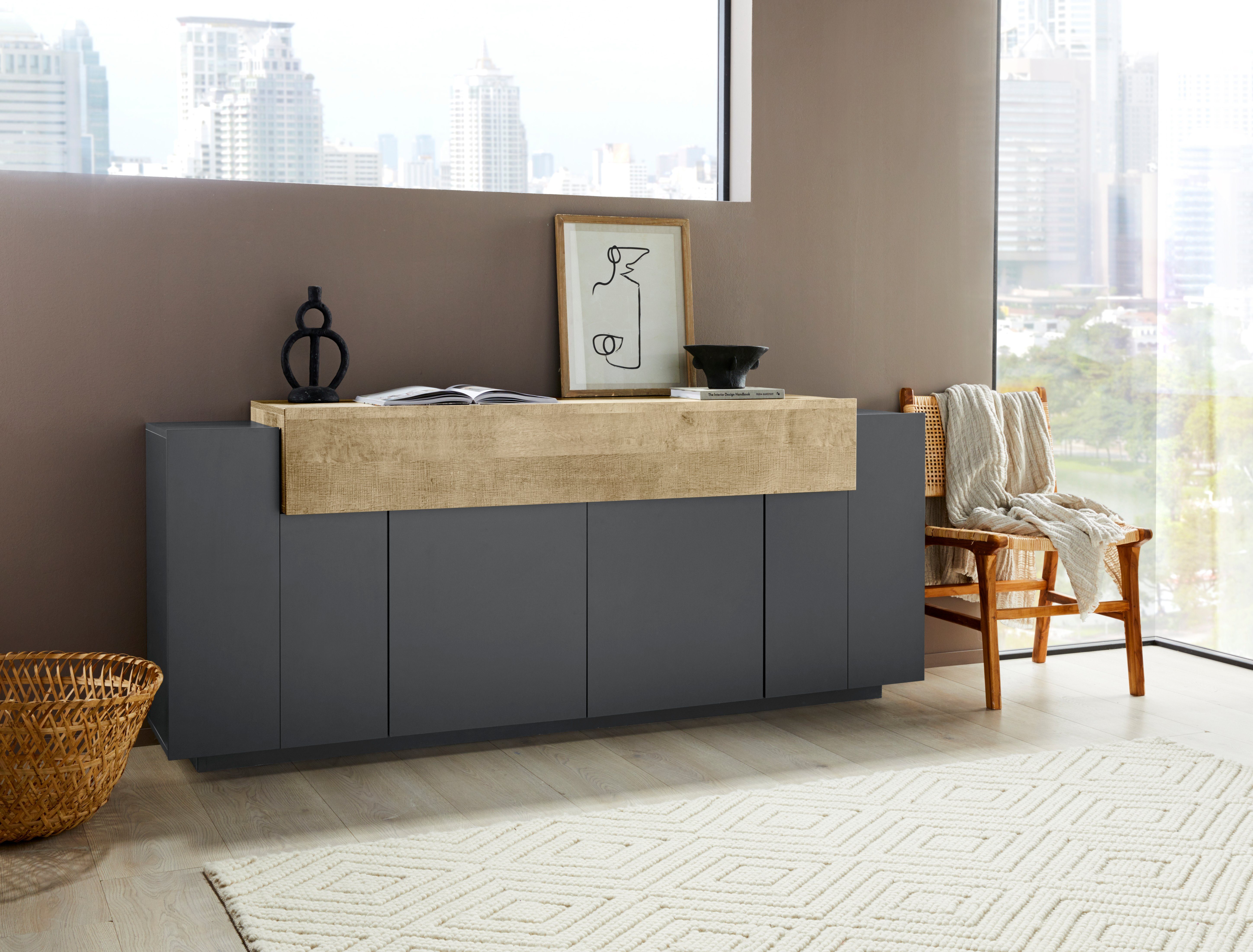 INOSIGN Sideboard Coro, Kommode, Schrank, Kredenz, grifflos mit Einlegeböde günstig online kaufen