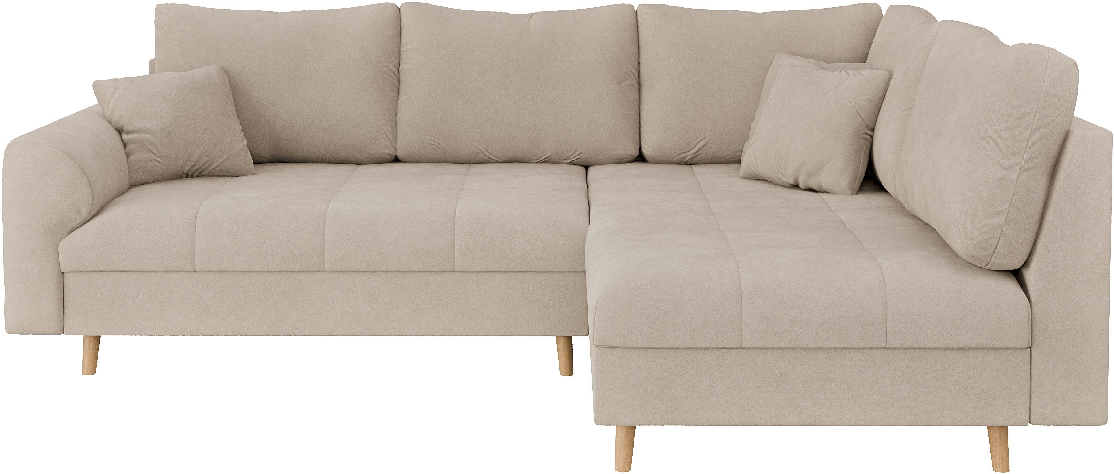 Home affaire Ecksofa CHARRE L-Form mit Ottomane, Maße B/T/H: 231/161/81 cm, günstig online kaufen