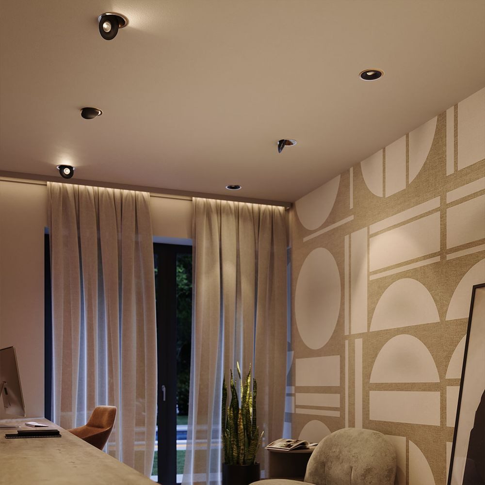 s.luce LED Deckenstrahler Santa Deep schwenkbar & dimmbar Schwarz/Weiß, War günstig online kaufen