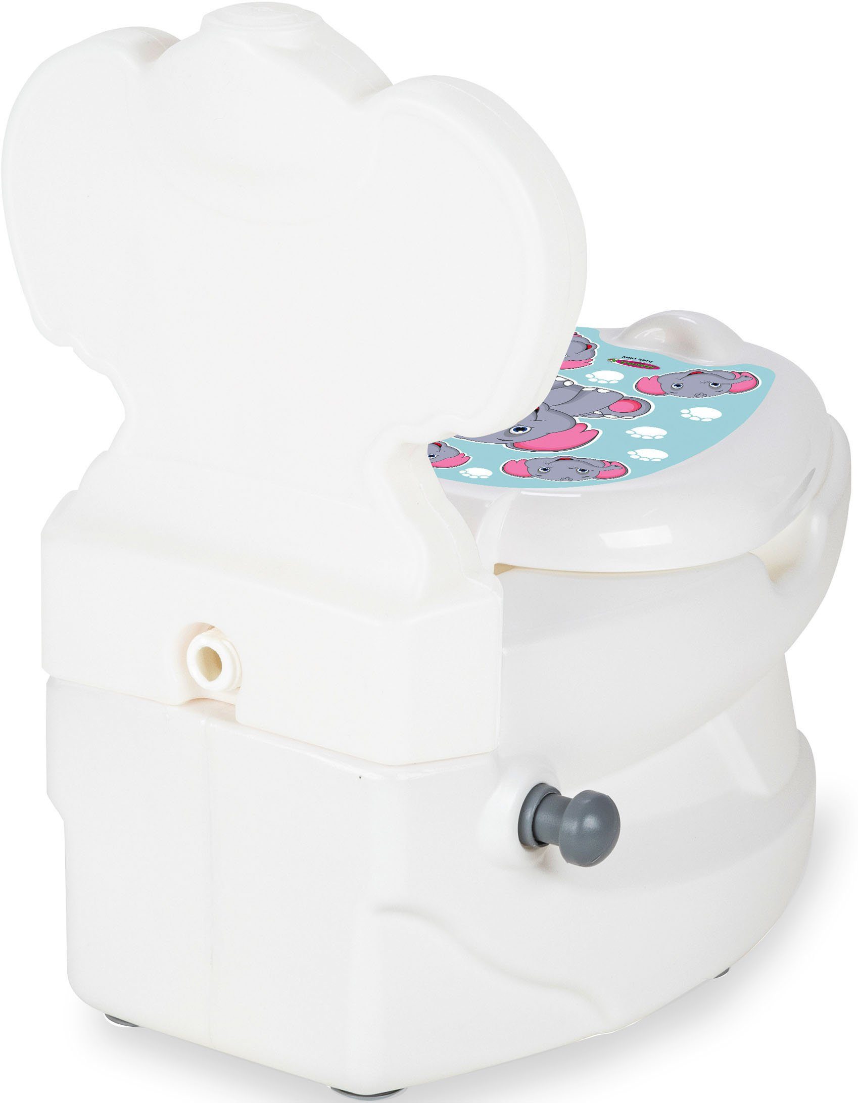 Jamara Toilettentrainer Meine kleine und Spülsound Elefant, Toilette, Toilettenpapierhalter mit