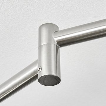 hofstein Deckenleuchte Deckenlampe aus Metall/Kunststoff in Nickel-matt/Chrom/Weiß/Klar, LED wechselbar, 3000 Kelvin, mit verstellbaren Schirmen und Leuchtenarmen, 24 Watt, 2100 Lumen