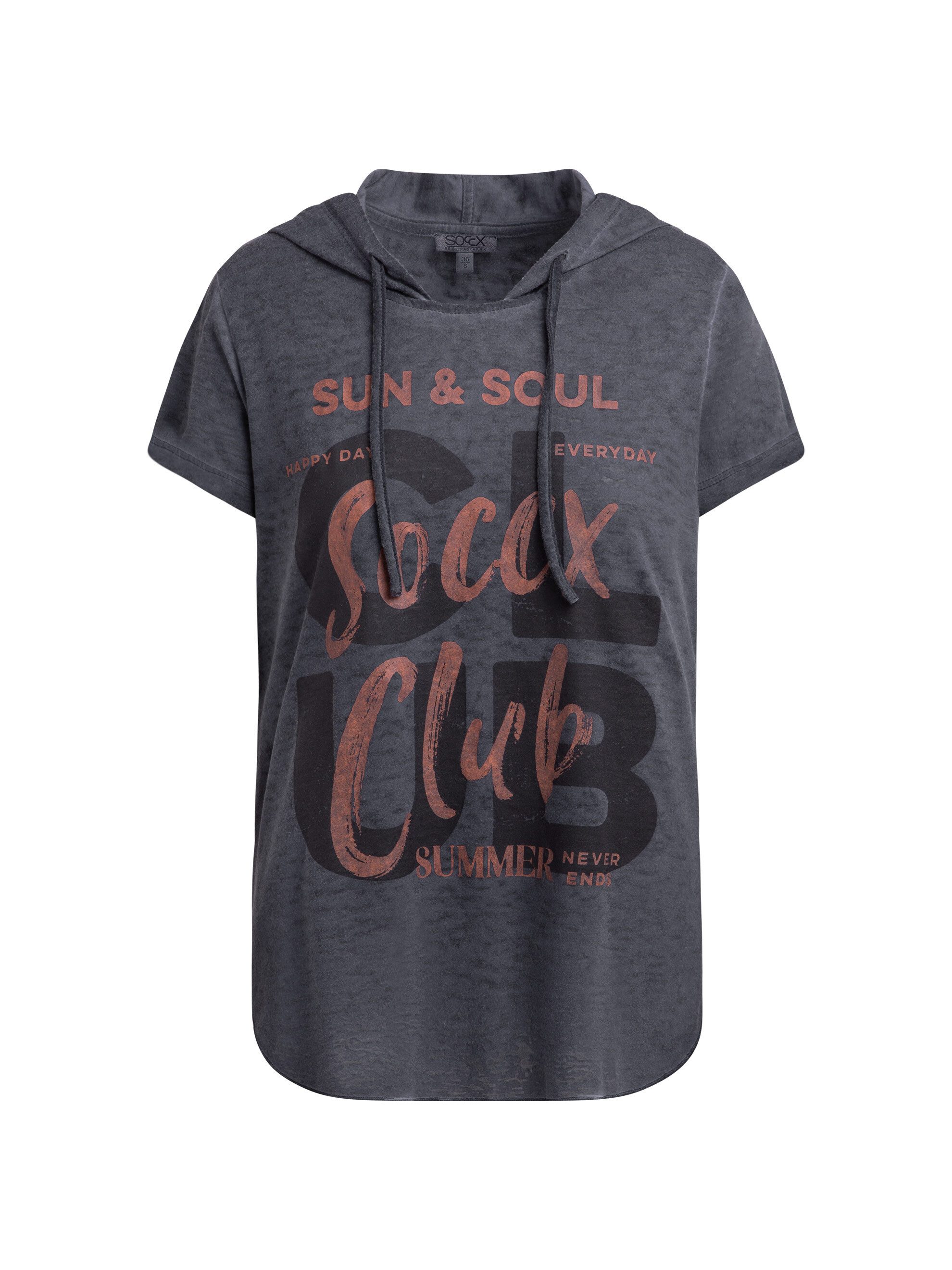 SOCCX Kapuzenshirt mit Seitenschlitze