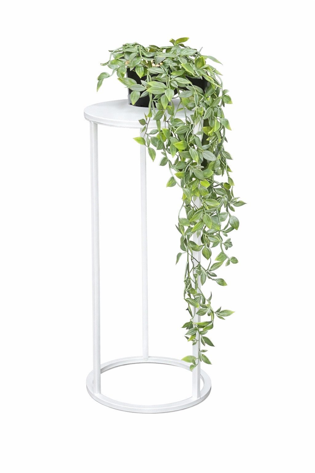 DanDiBo Blumenhocker Metall Weiß Rund 50-70 cm Blumenständer 96483