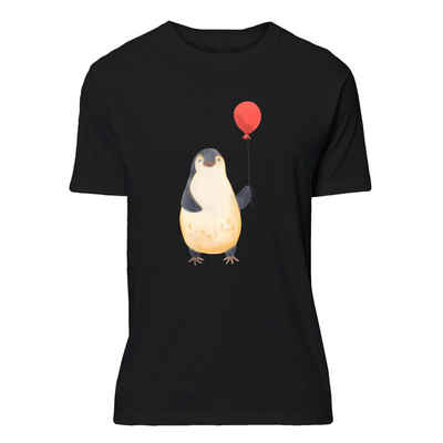 Mr. & Mrs. Panda T-Shirt Pinguin Luftballon - Schwarz - Geschenk, Damen, neues Leben, Geschenk (1-tlg)