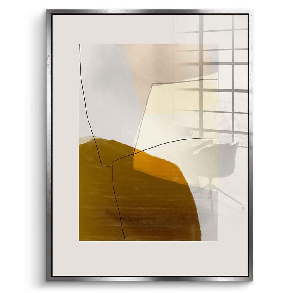 DOTCOMCANVAS® Acrylglasbild Modern Abstract 01 - Acrylglas, Acrylglasbild Modern Abstract 01 beige Wandbild Kunstdruck