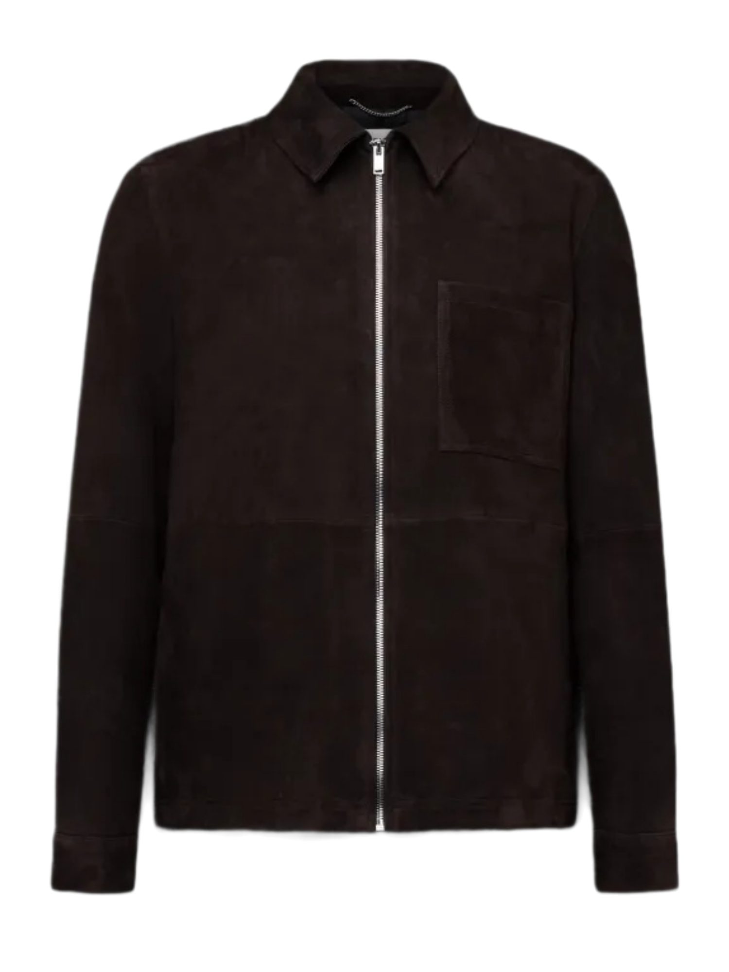 Drykorn Blusenshirt braun,Outdoor,Leder,Unifarben,Umlegekragen,Lang,Regular Fit