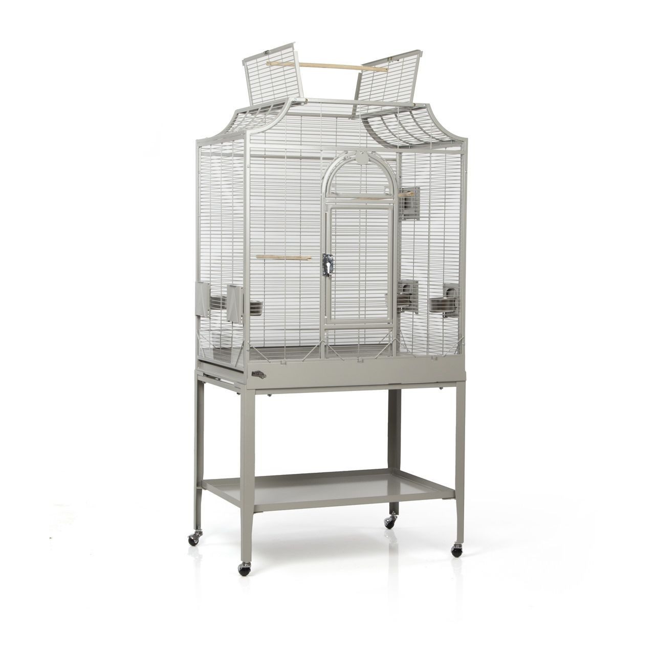Montana Cages Vogelkäfig Madeira II - Platinum, Käfig, Voliere für Sittiche waagerechte Verdrahtung & Anflugklappe