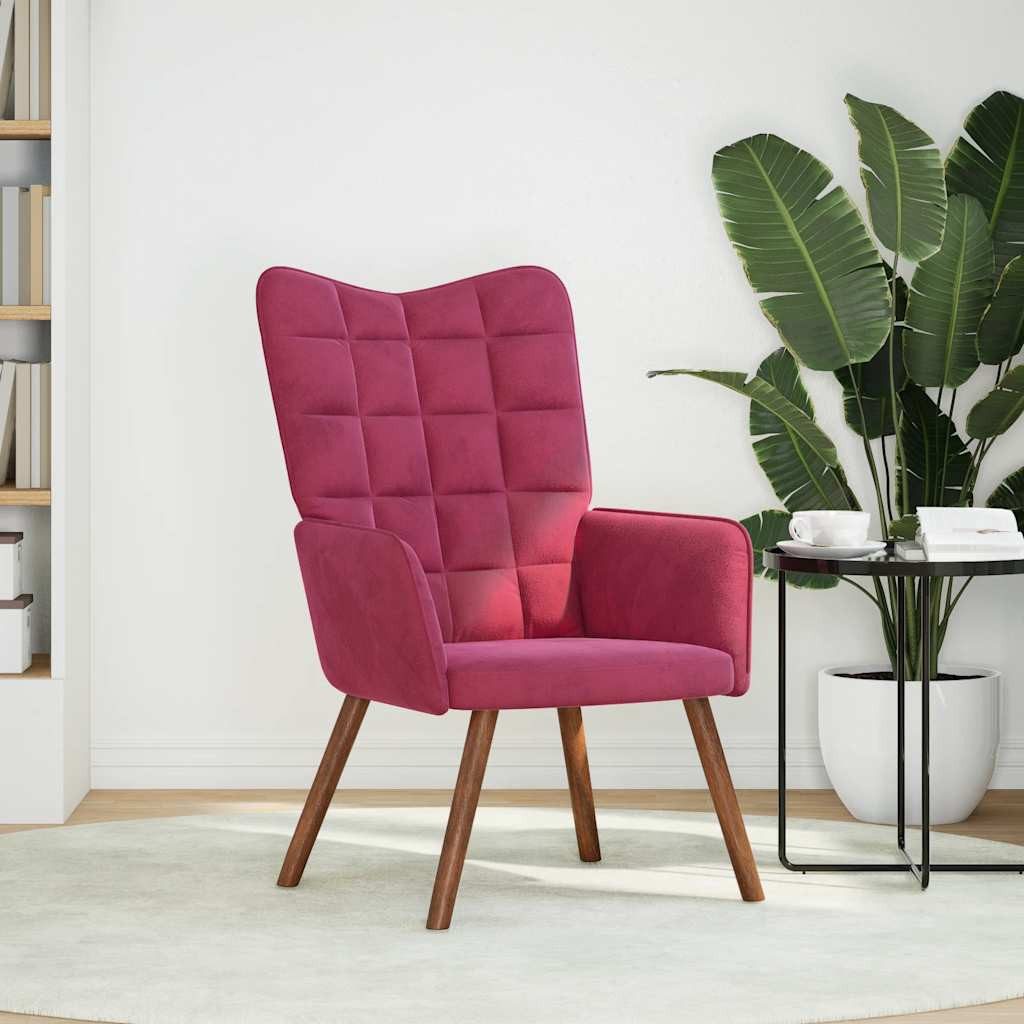 vidaXL Sessel Relaxsessel Weinrot Samt (1-St) günstig online kaufen