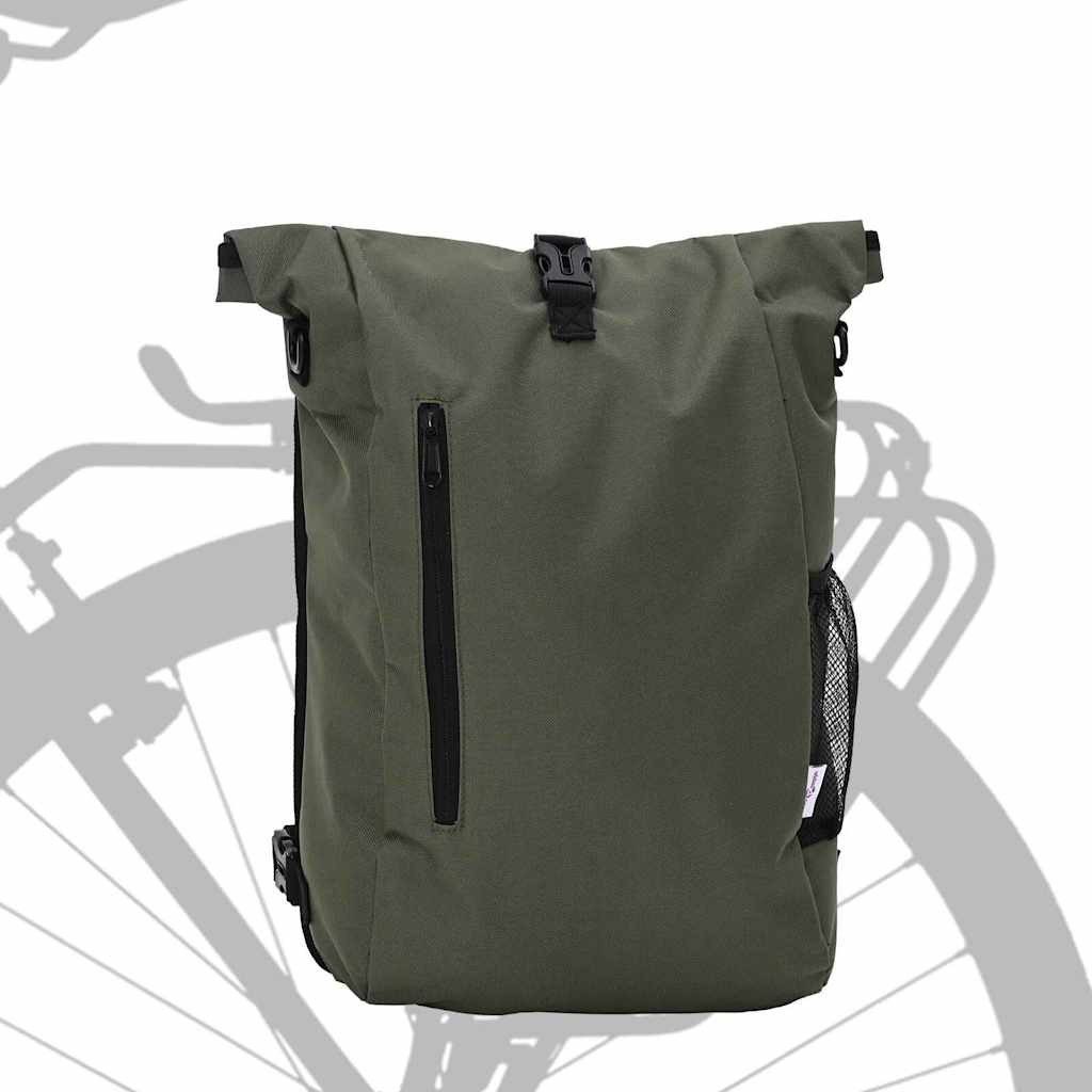 vidaXL Fahrradsattel Fahrradtasche Oliv 31 x 13 x 58 cm Polyester (1-tlg)