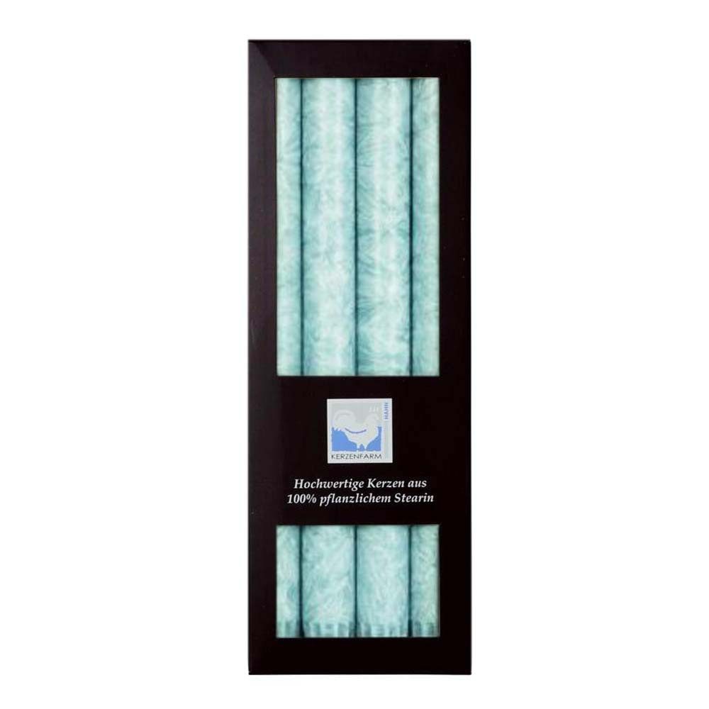 Kerzenfarm Hahn Formkerze Stearin Stabkerze Set - eisblau günstig online kaufen