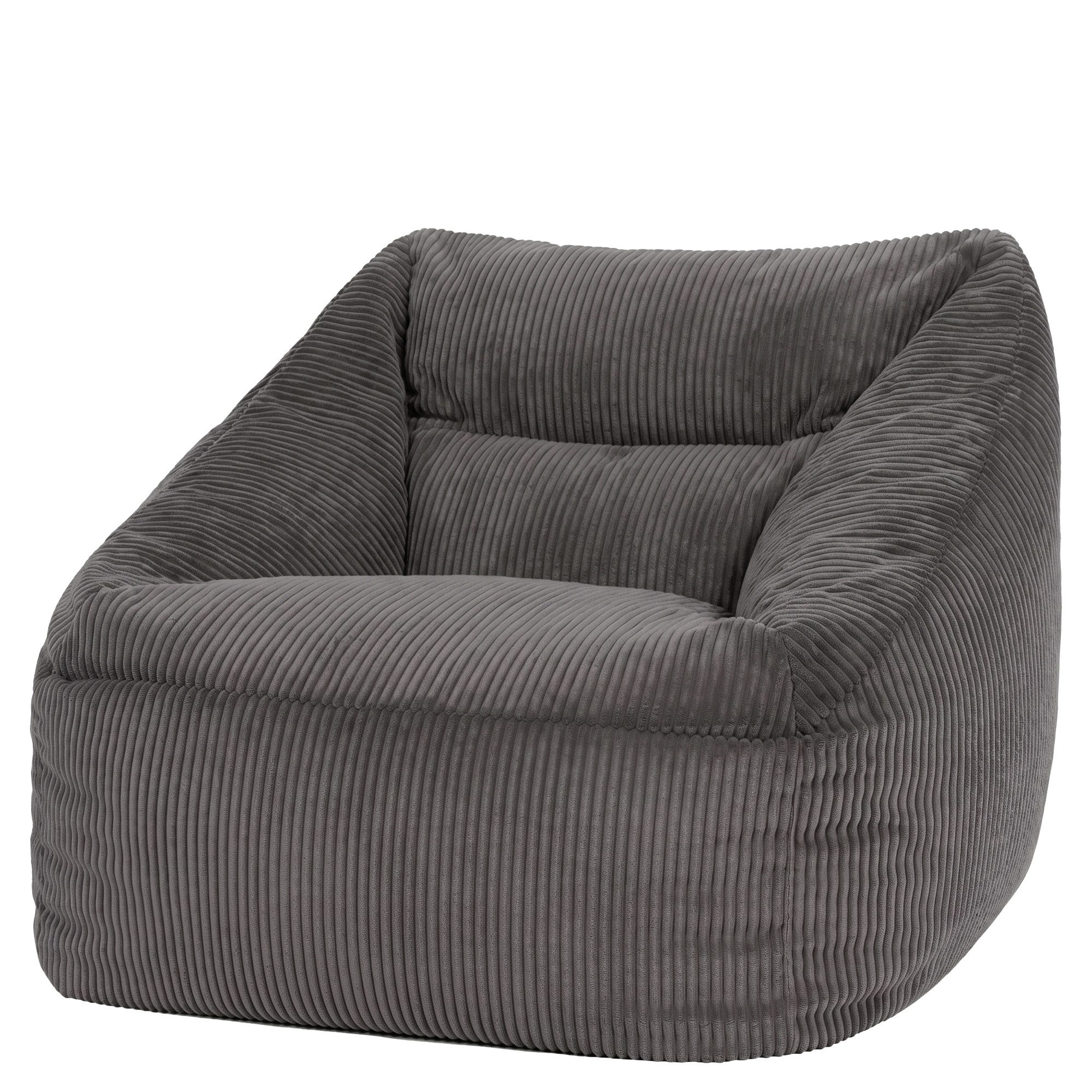 icon Sitzsack Riesen Sessel aus Cord Flauschig „Natalia", Sitzsack XXL, Made in Germany, für Erwachsene & Kinder, für Wohnzimmer