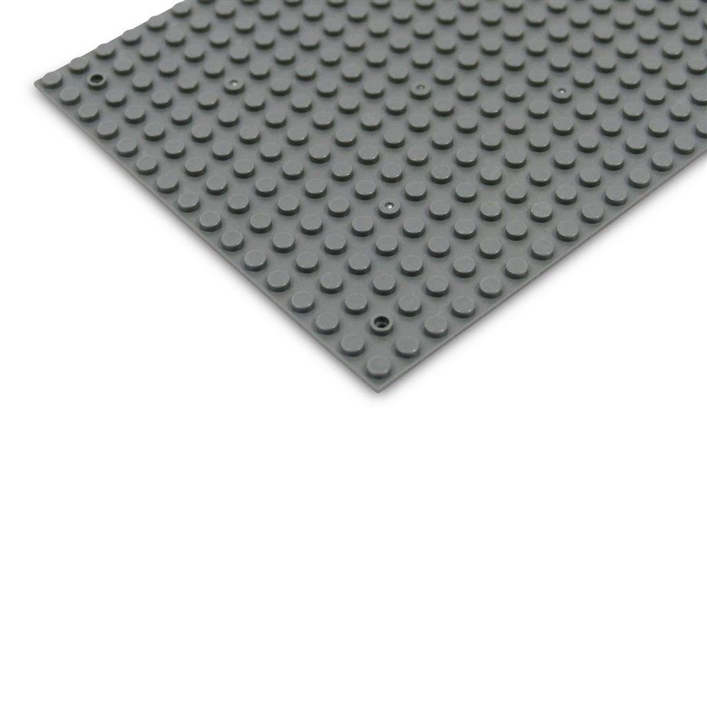 Katara Grundbauplatte 16x32 Noppen, verschiedene Farben Konstruktionsspielsteine, (2er Set), Dunkelgrau, 100% Kompatibel Sluban, Papimax, Q-Bricks, LEGO®