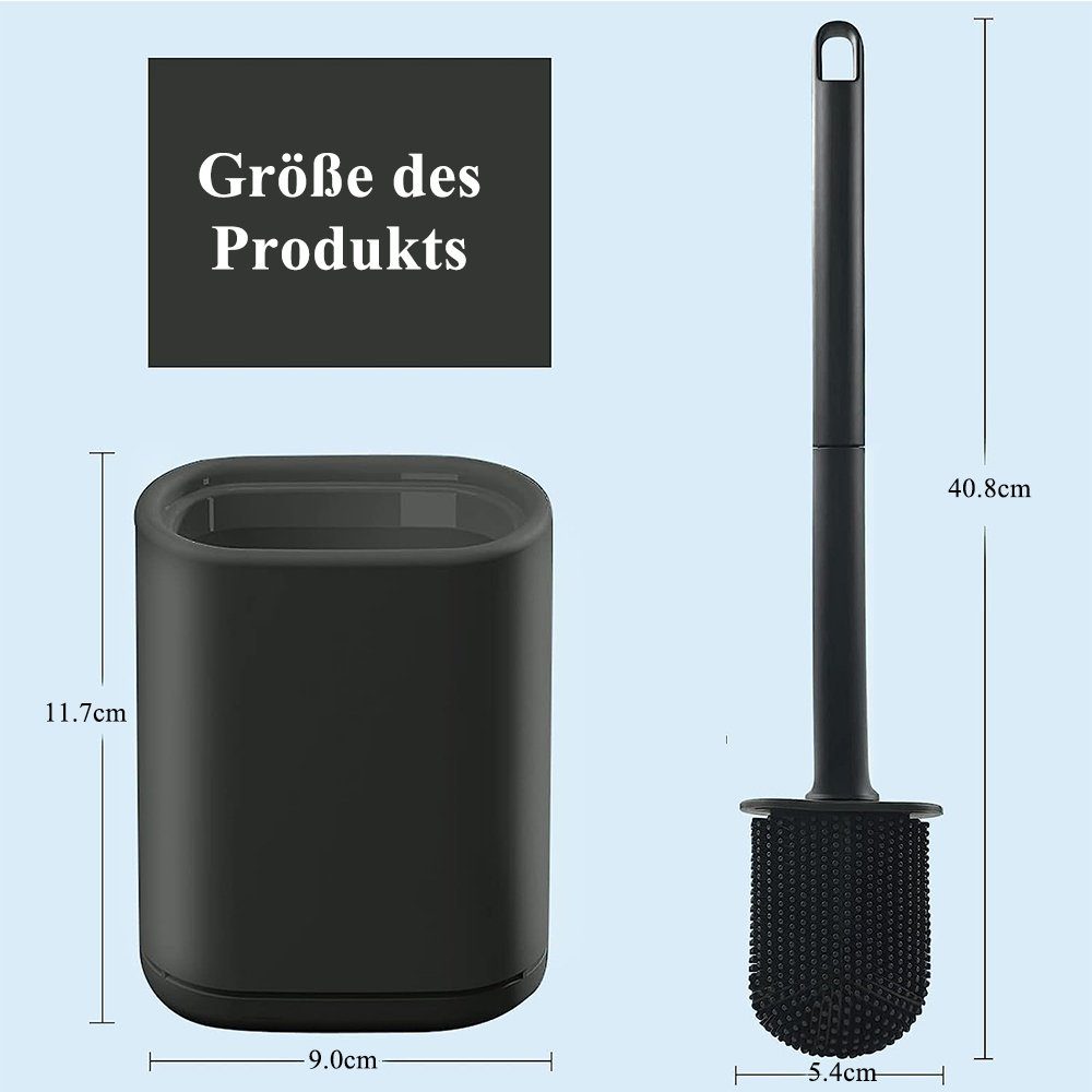 NUODWELL Badaccessoire-Set WC-Bürste Silikon,Flexibel Flache Toilettenbürst günstig online kaufen