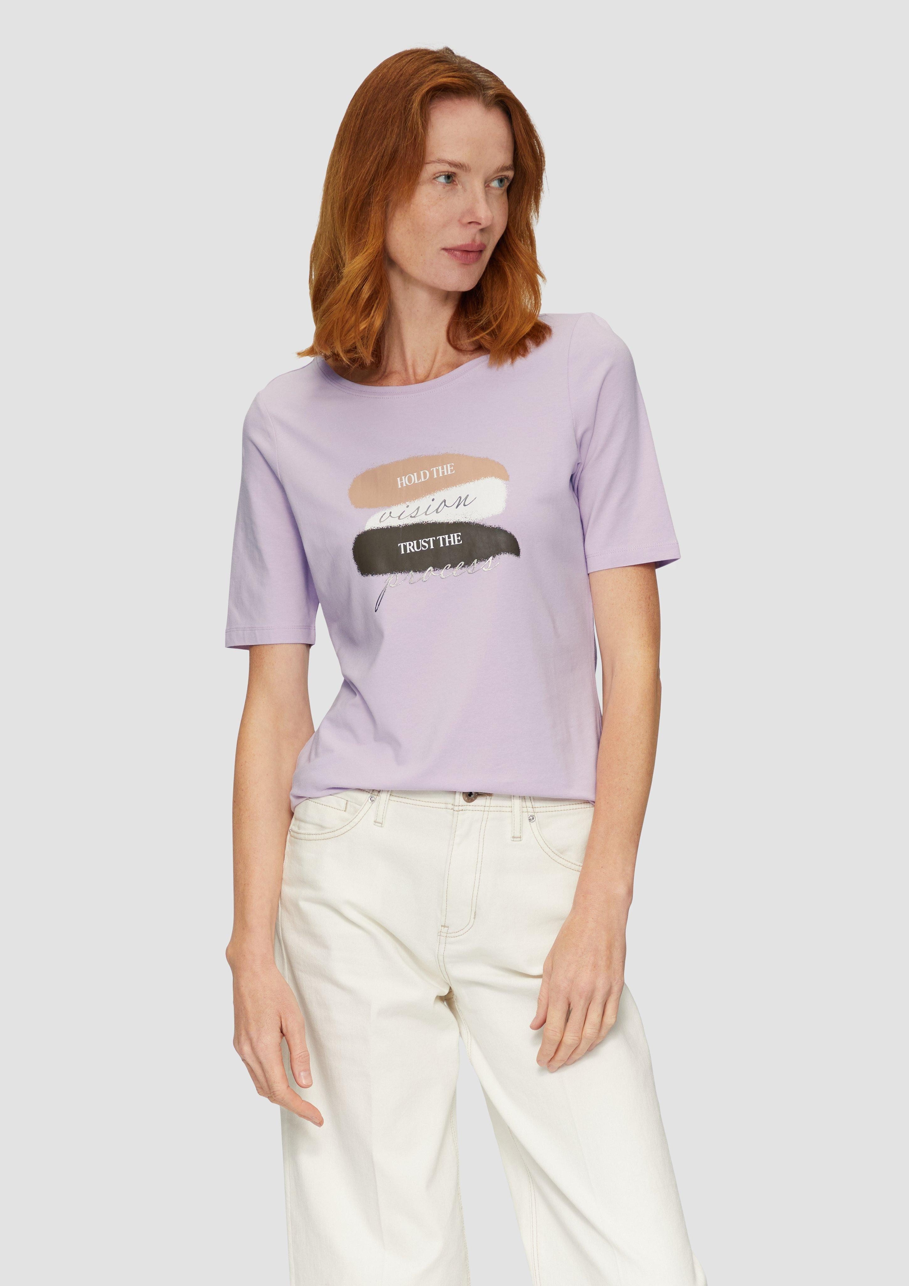 s.Oliver Kurzarmshirt Elastisches T-Shirt mit Frontprint günstig online kaufen
