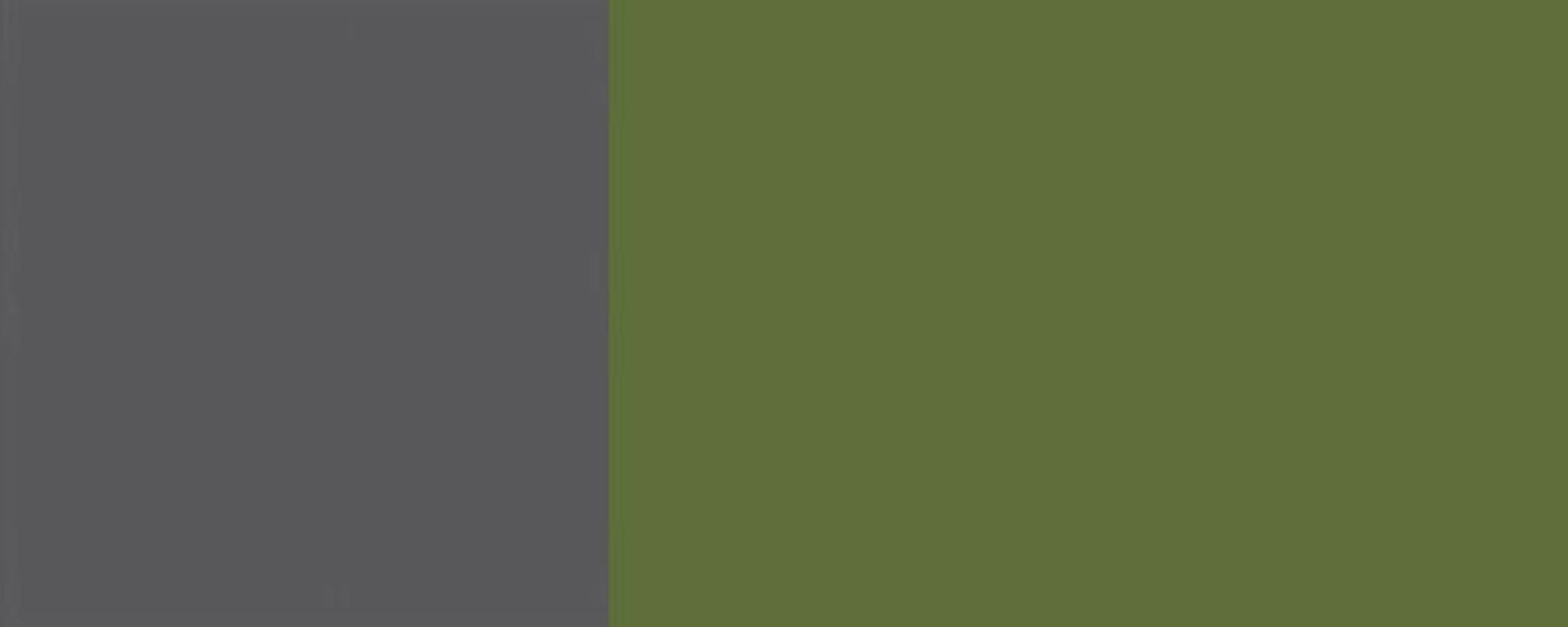 Hochglanz Florence, teilintegriert Front-, 6025 wählbar Breite Sockelblende RAL Feldmann-Wohnen und farngrün Korpusfarbe