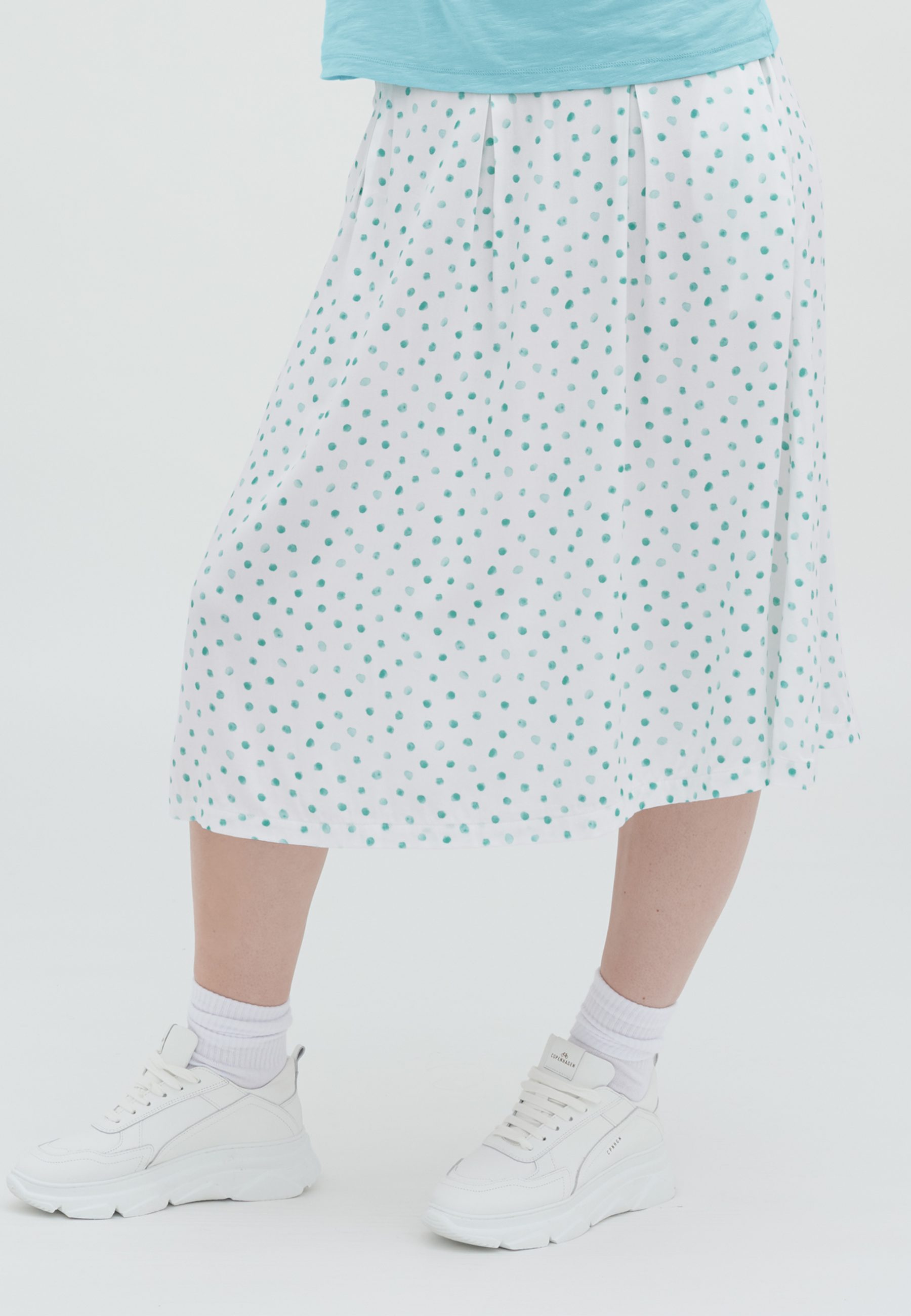 LIVING CRAFTS Sommerrock ORIETTA Leichter Rock aus seidig-sanftem ECOVEROTM Twill-Stoff -	Elastische...