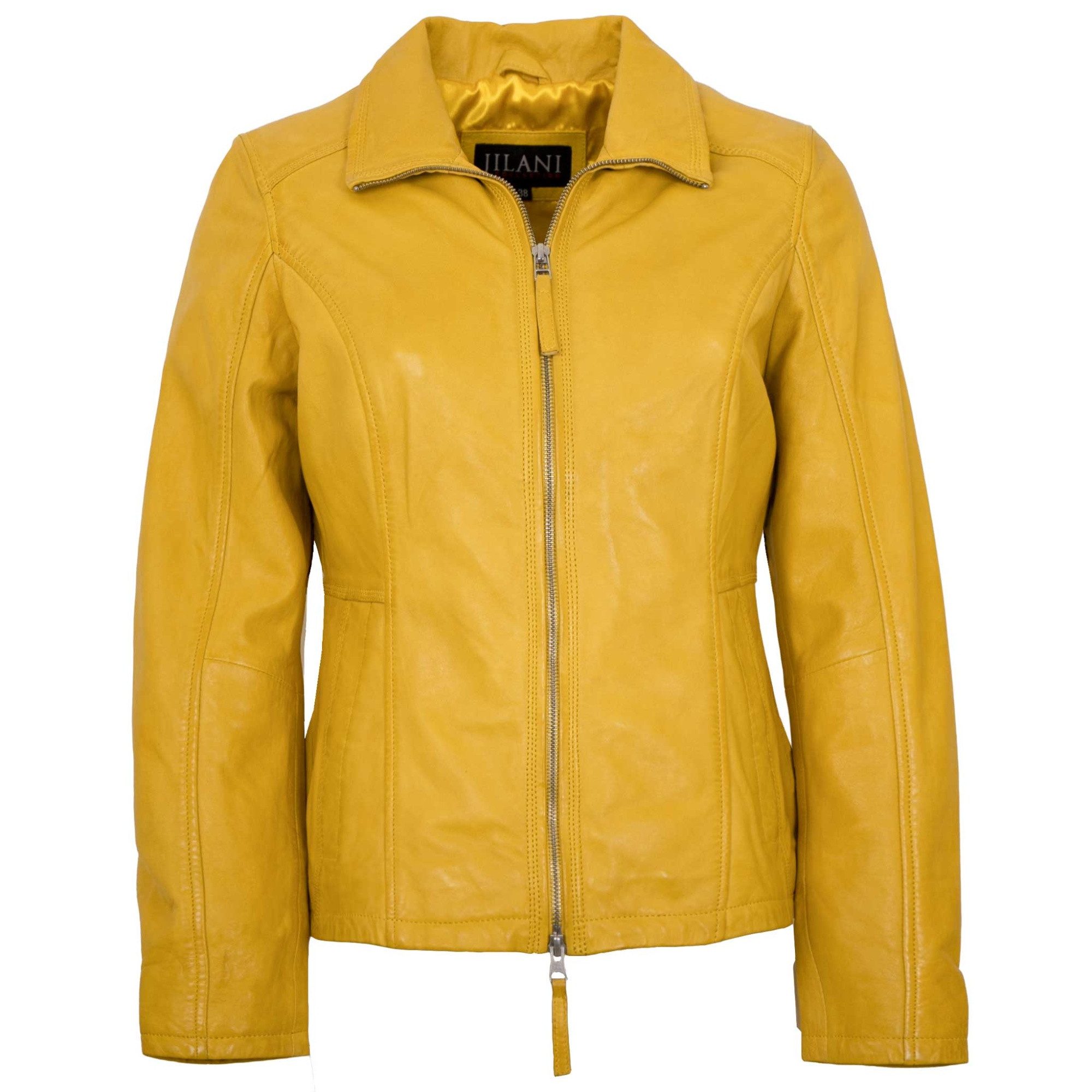 Jilani Lederjacke Kaja Jilani Collection - Damen Lederjacke Lammnappa gelb