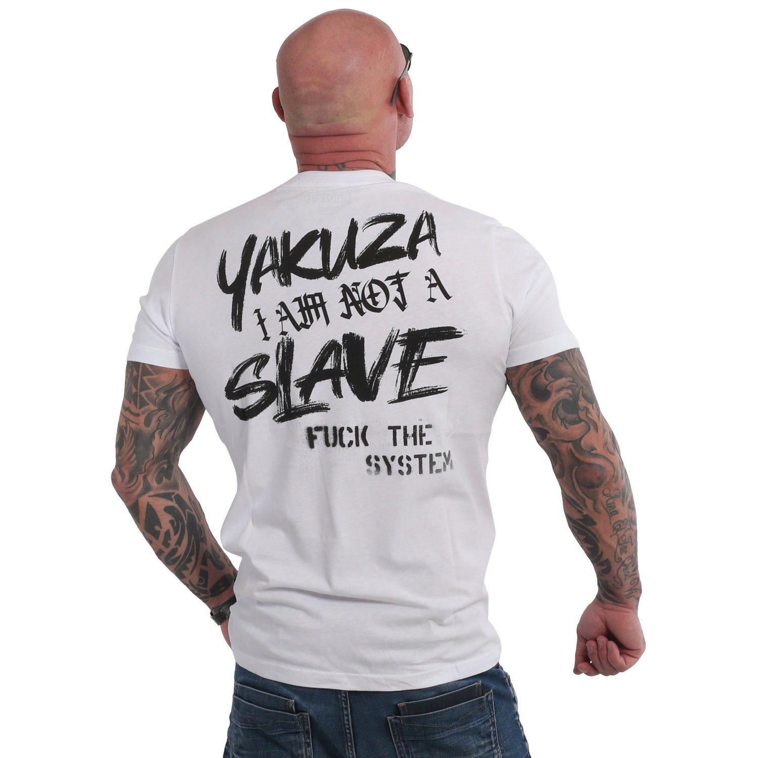 weiß A Slave T-Shirt Not YAKUZA