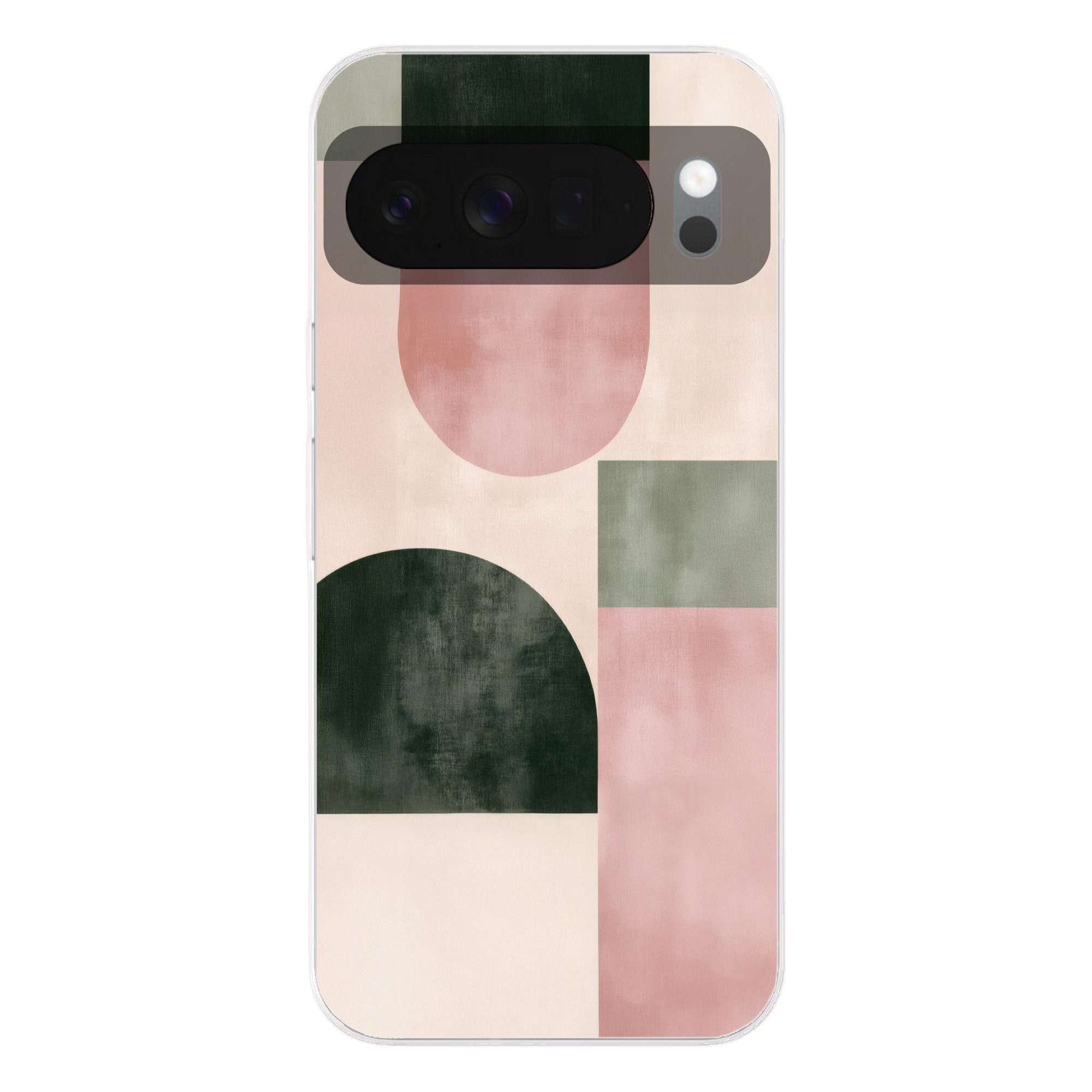 MuchoWow Handyhülle für Google Pixel 10 Formen - Abstrakt - Kreis - Schwarz, Phone Case, Silikon, Schutzhülle Dünn