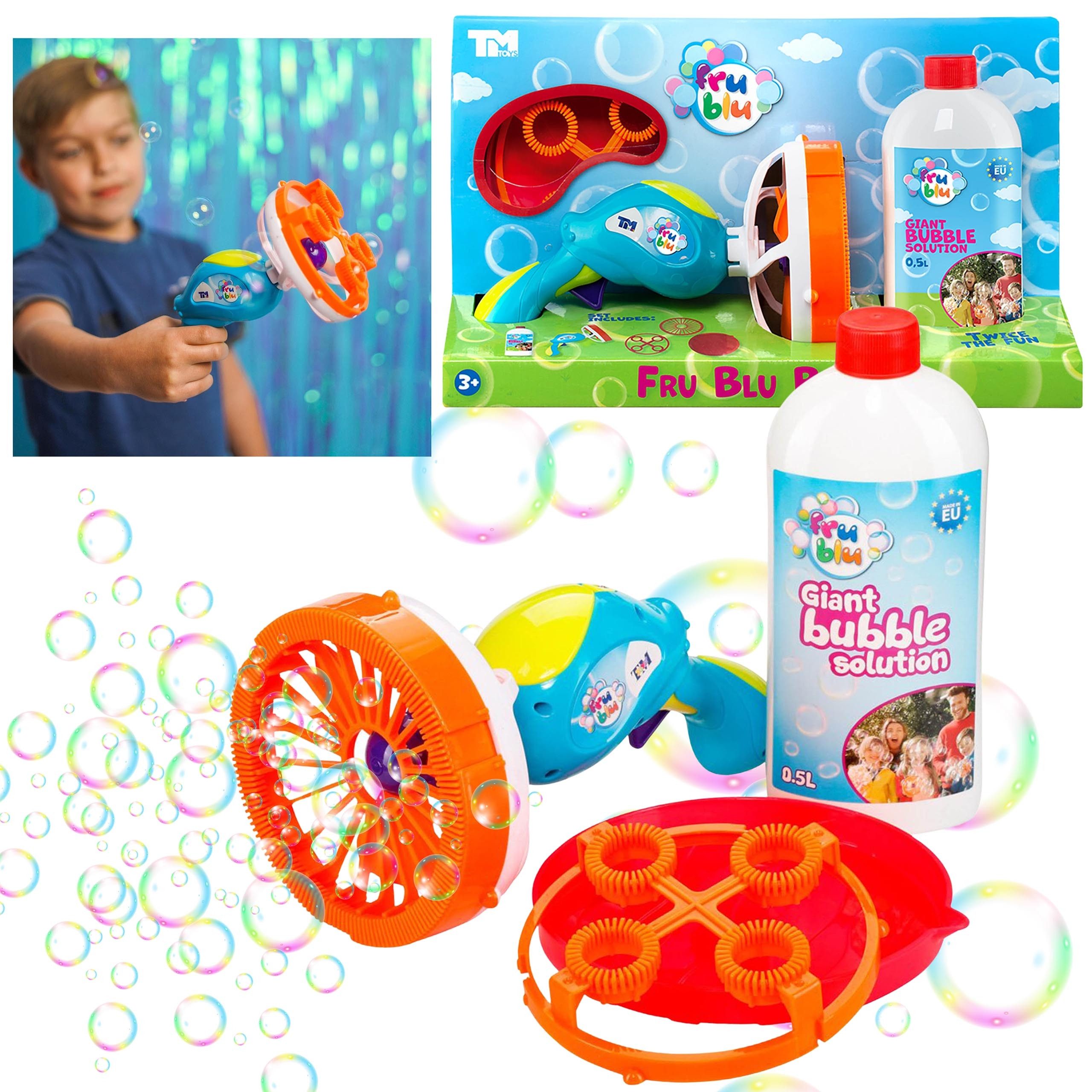 Sarcia.eu Seifenblasenmaschine Fru Blu Seifenblasenset: Maschine, Handgerät + 500ml Flüssigkeit