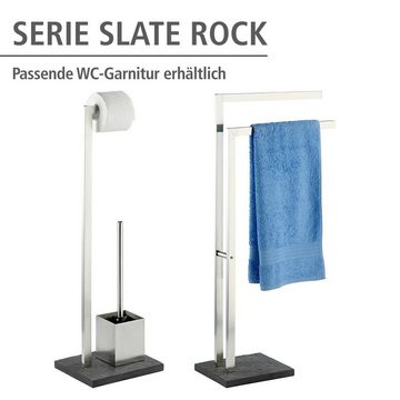 WENKO WC-Garnitur Slate Rock, Edelstahl rostfrei