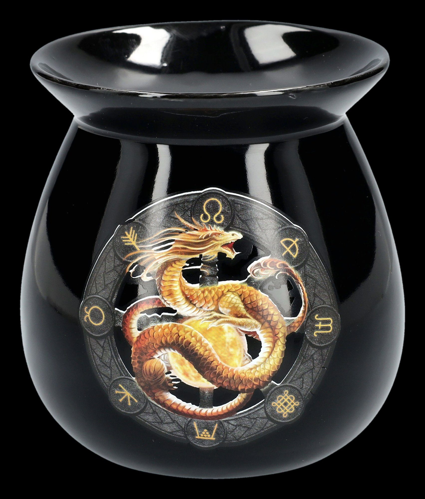 Figuren Shop GmbH Duftlampe Duftlampen Geschenkset - Drache Litha - Teelichthalter Aromalampe