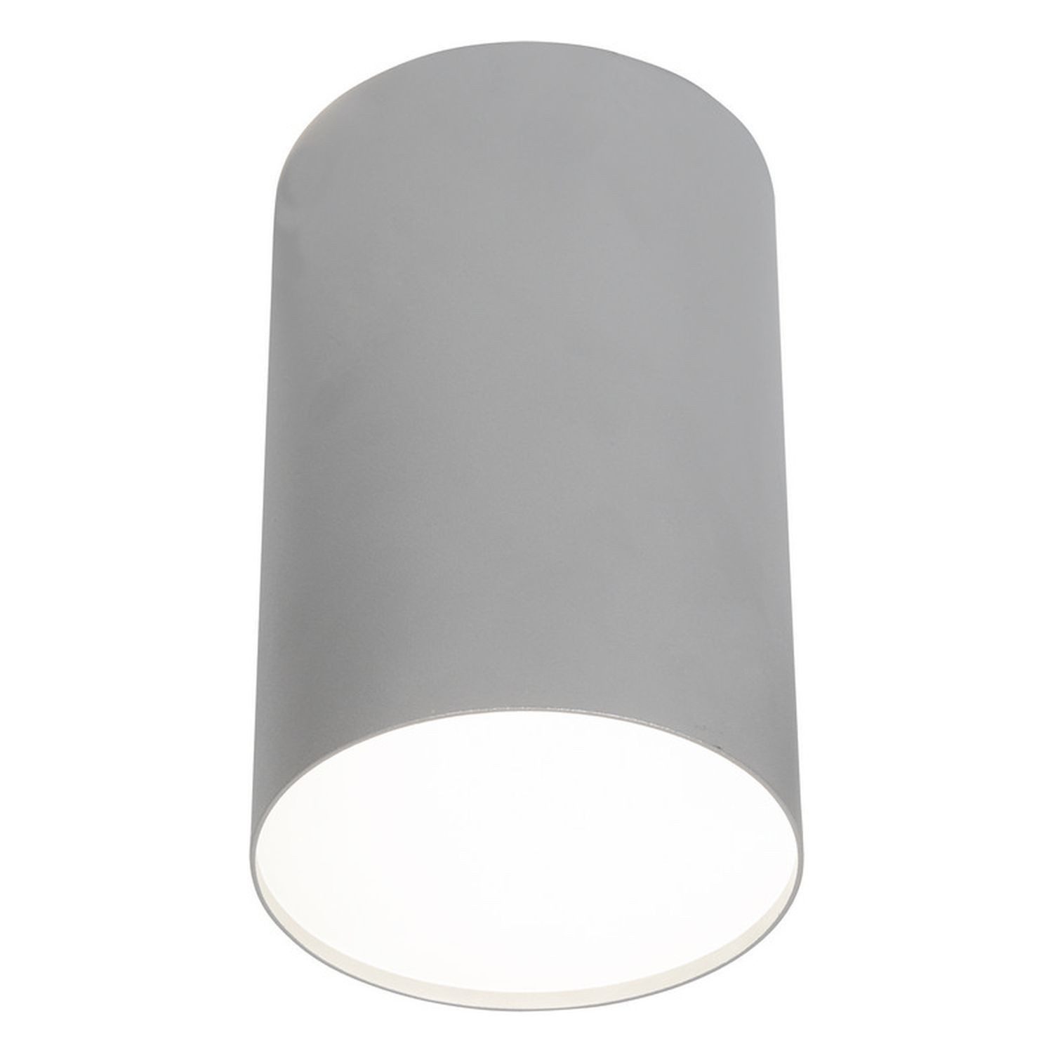 Licht-Erlebnisse Deckenleuchte KELYN, ohne Leuchtmittel, Metall Ø 13 cm rund Aufputz in Silber E27 Downlight