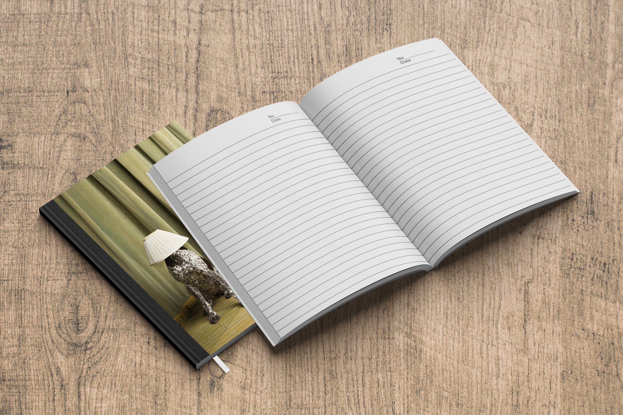 Hund Haushaltsbuch Seiten, Kopf, einem Notizheft, auf Merkzettel, Notizbuch MuchoWow Lampenschirm mit dem Tagebuch, A5, Journal, 98