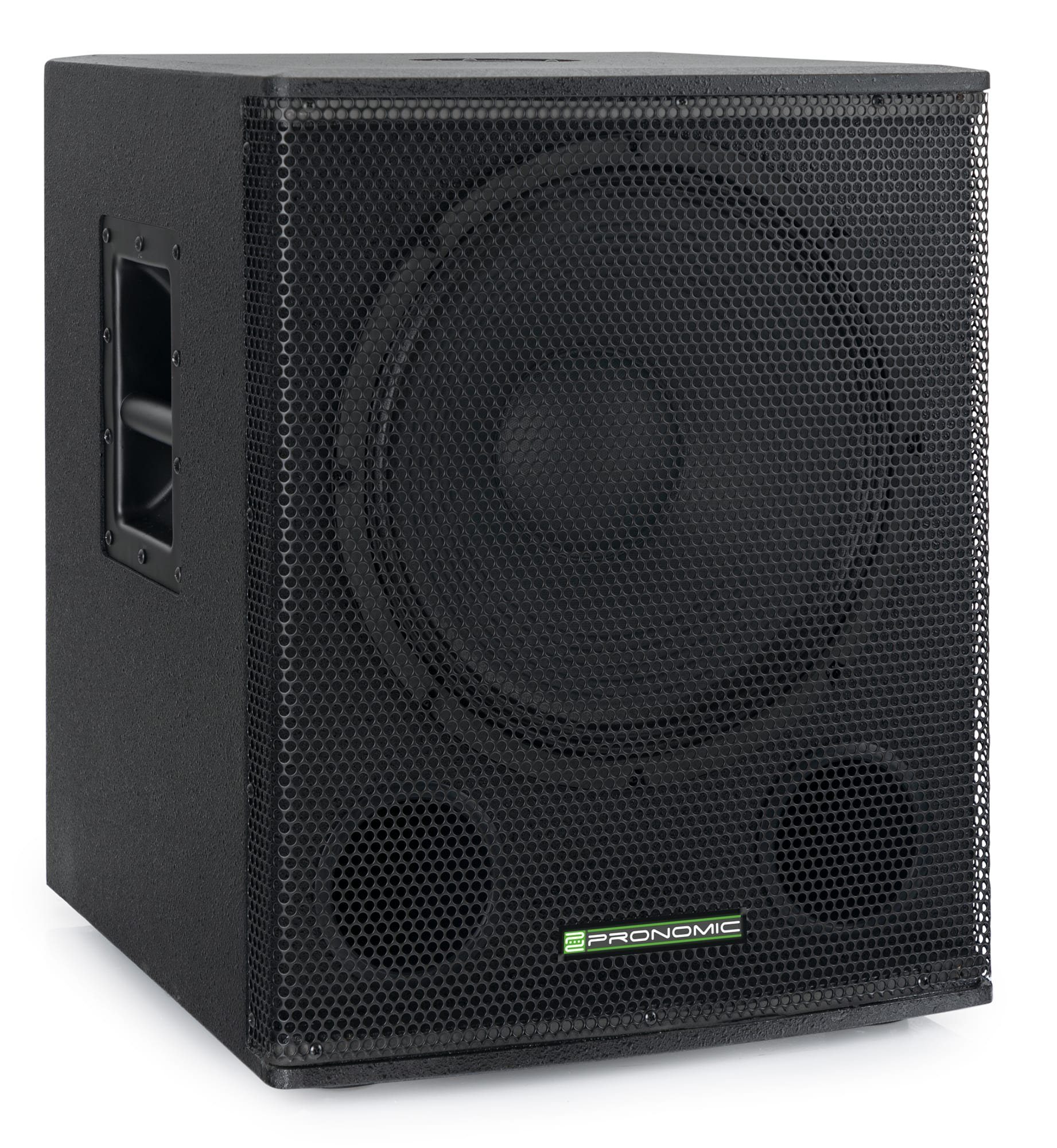 Pronomic SA-18 SUB Aktiv Subwoofer - 1x 18" Speaker mit Bassreflex-Öffnungen Subwoofer (kein Netzwerkstandard, 350 W, max. SPL: 128 dB - 35mm-Flansch)