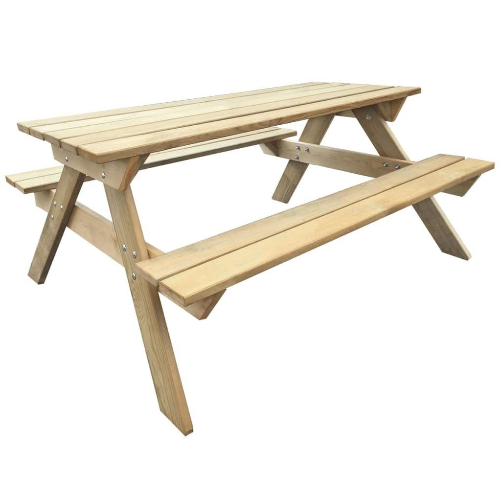 vidaXL Gartentisch Picknicktisch 150x135x71,5 cm Holz günstig online kaufen