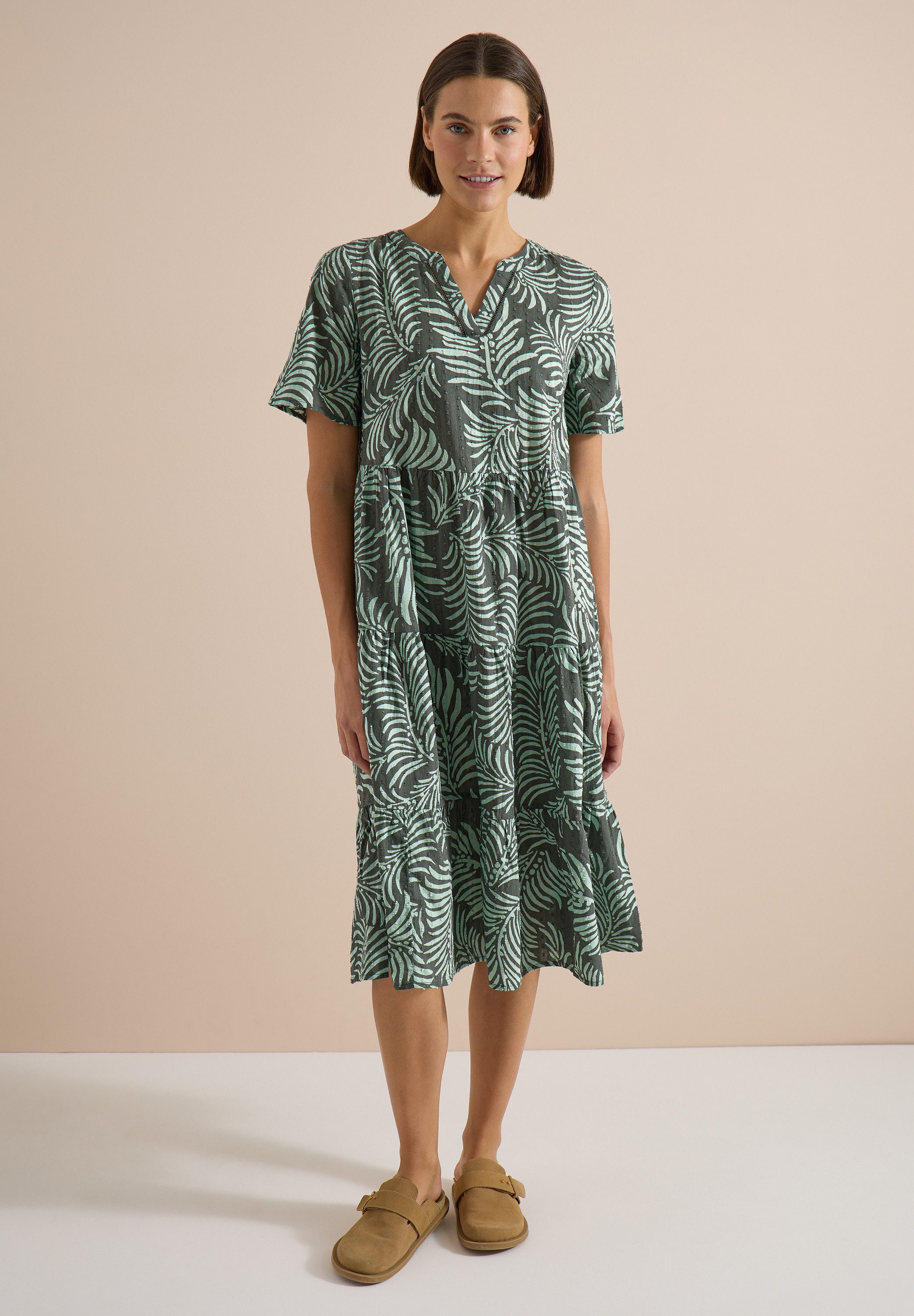 CECIL Midikleid aus 100% Baumwolle