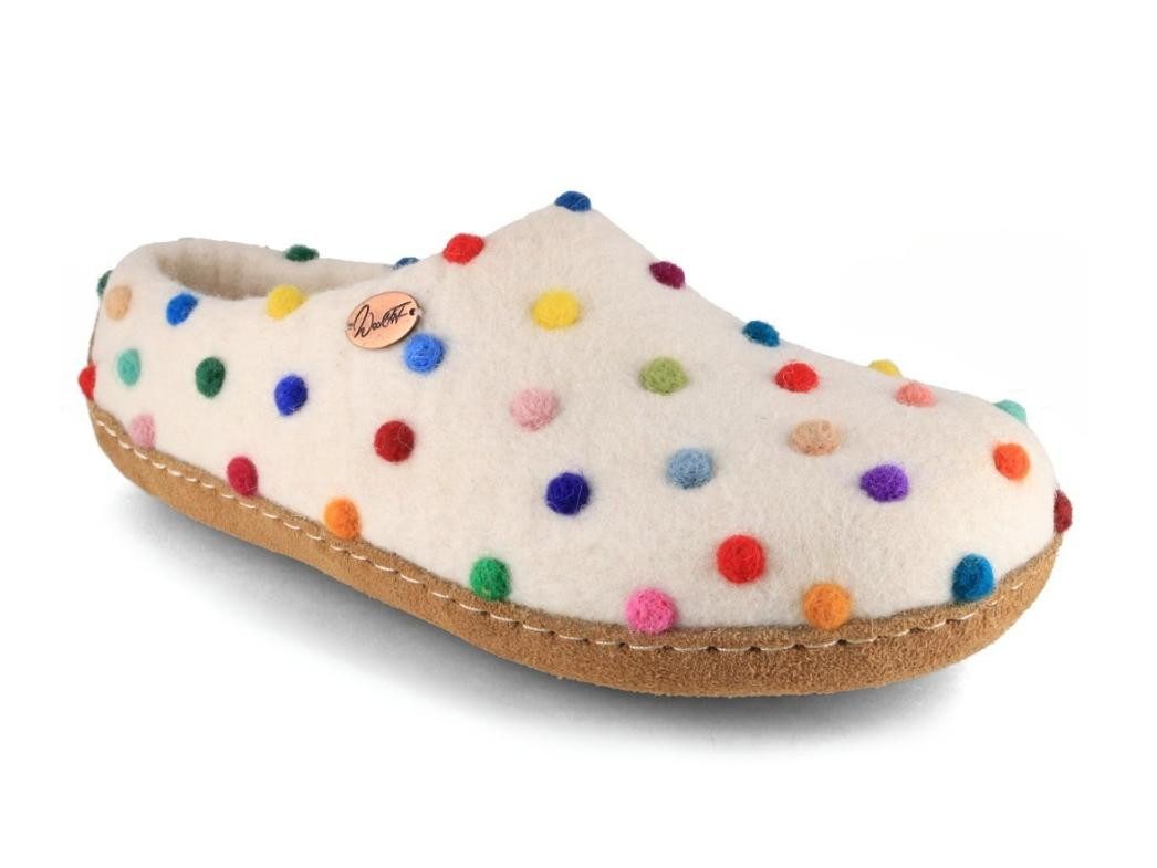 WoolFit Barfuß-Hausschuhe Footprint Hausschuh mit selbstformendem Fußbett