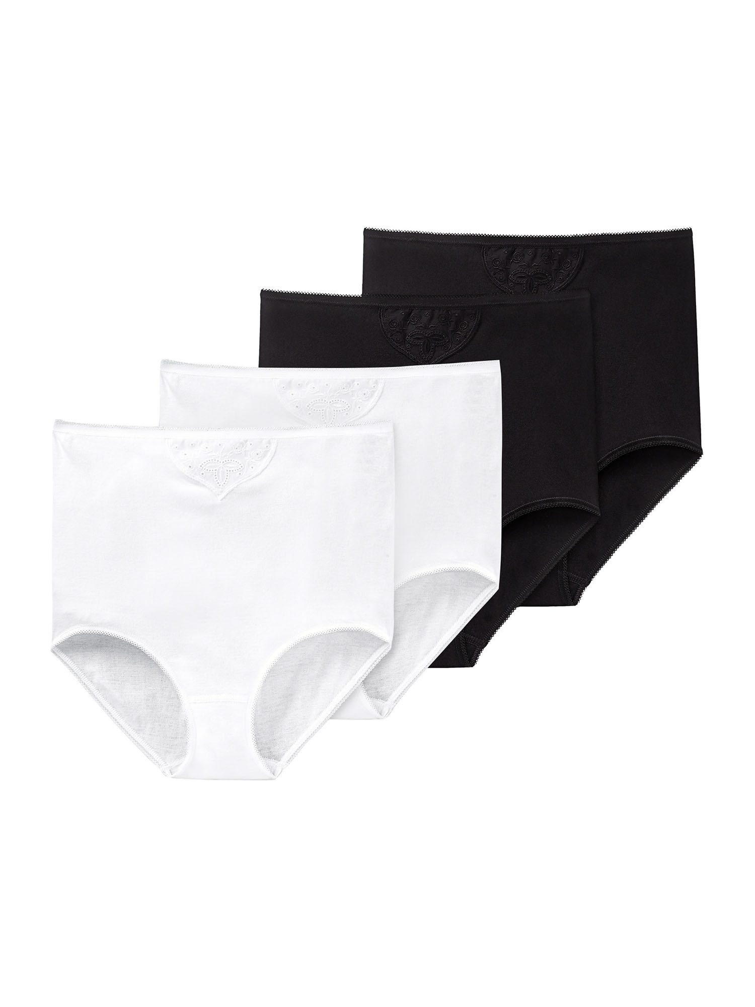 Schiesser Hüftslip Cotton Essentials (4-St) Maxi-slip unterhose unterwäsche