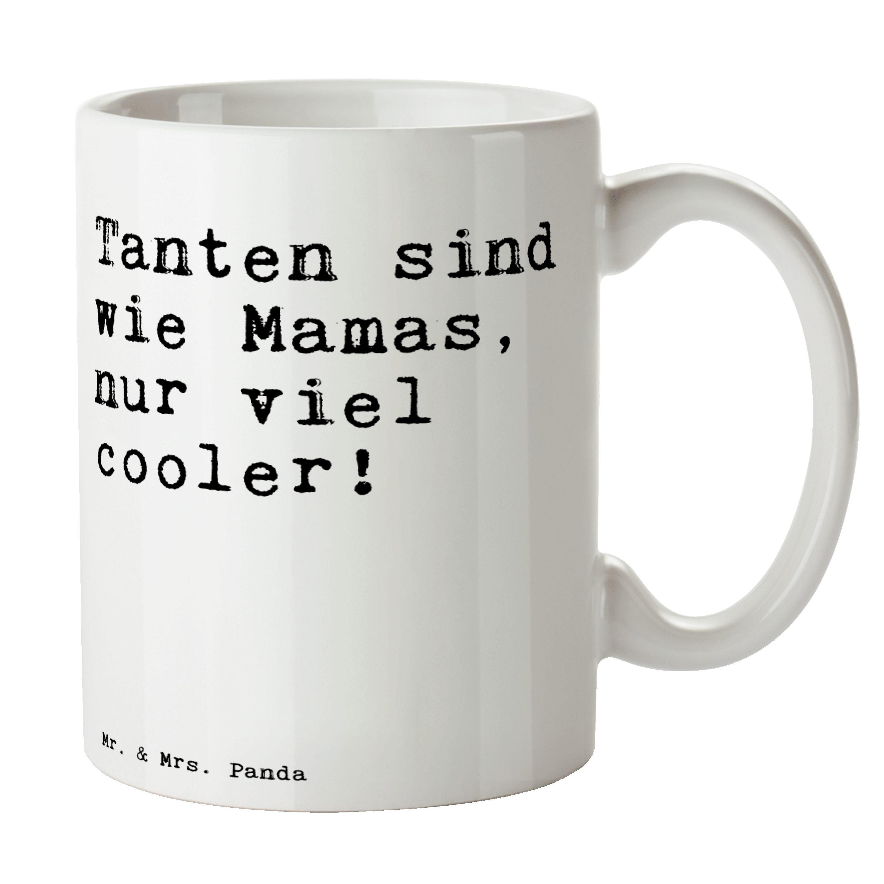 Mr. & Mrs. Panda Tasse »Tanten sind wie Mamas,... Weiß Geschenk