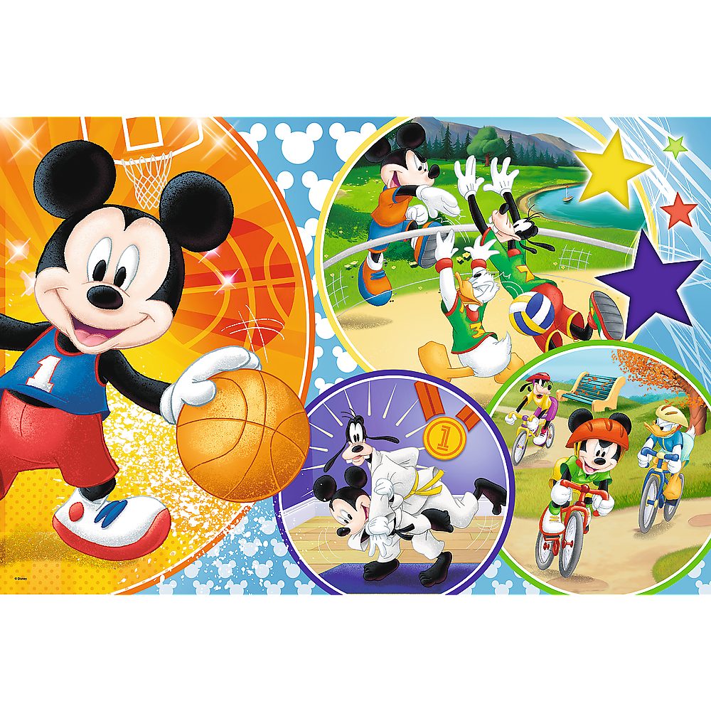 Disney Mickey Mouse Puzzle Mickey Mouse Puzzle Time for Playing Sports 24 Maxi Teile, Puzzleteile