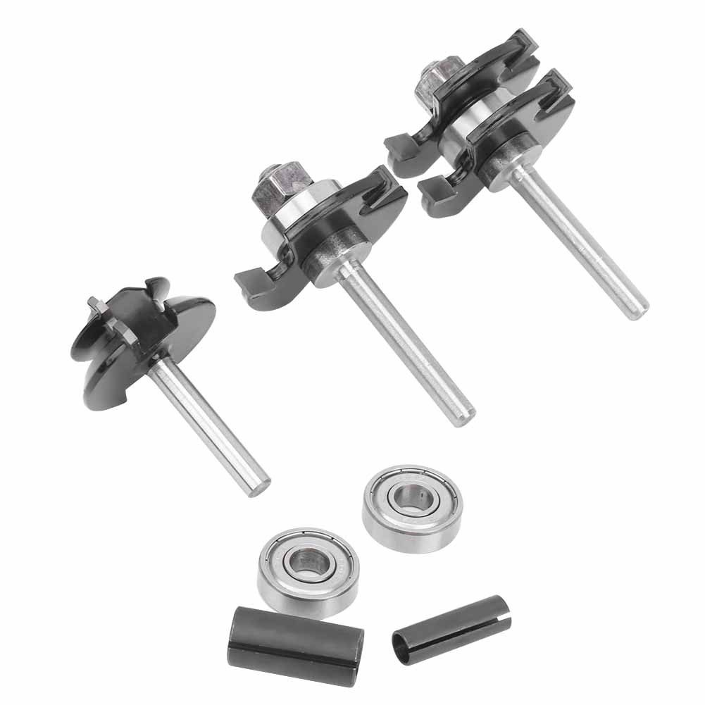 GARRYFIZH Kantenfräser 7er-Pack Schneidwerkzeuge für 45°-Schaftverriegelungsschrägbohrer, Premium YG6X Originallegierung, Anti-Rebound-Design, langlebig