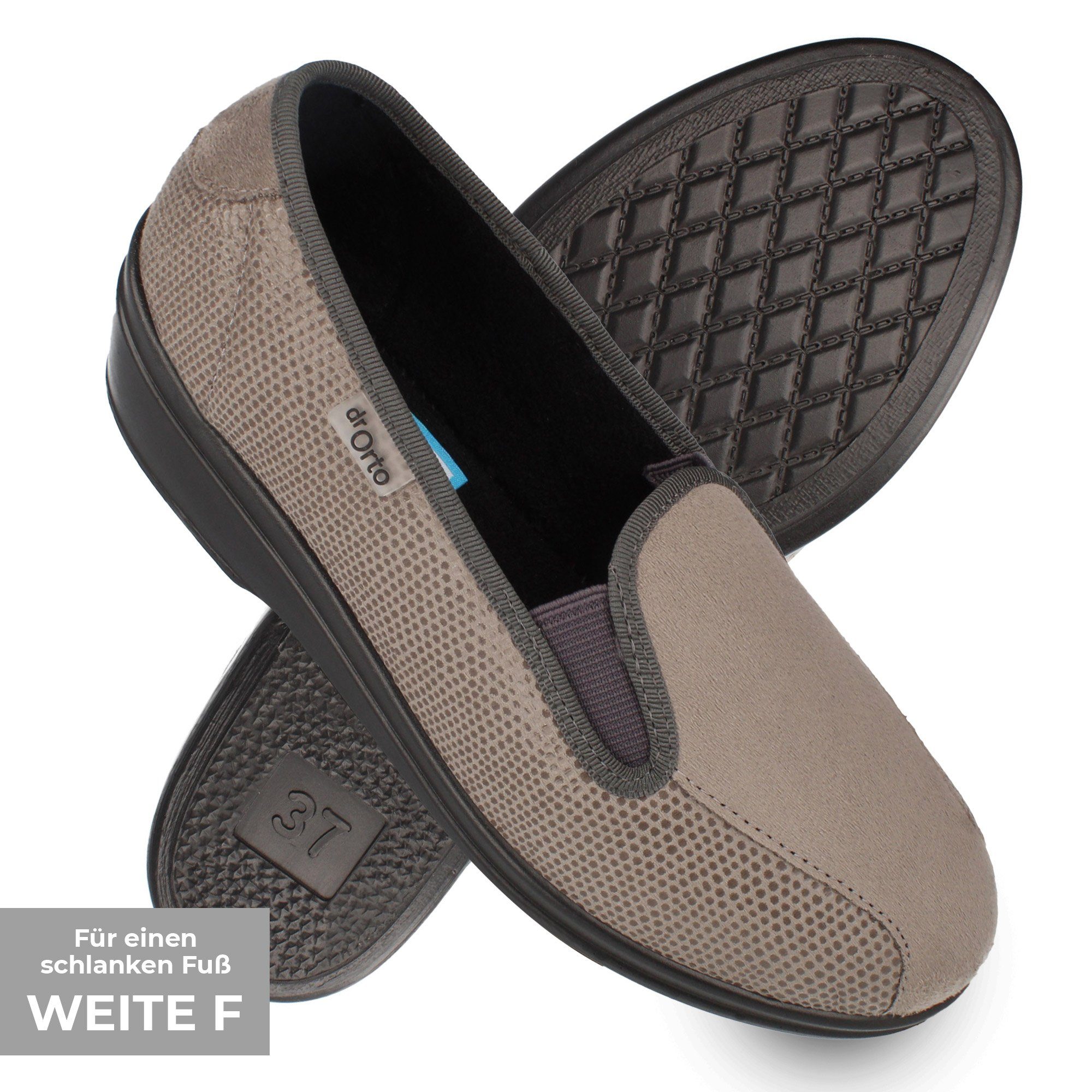 Dr. Orto Bristol für einen schlanken Fuß Damen Ballerina Slip-On Sneaker, Sneaker-Ballerinas