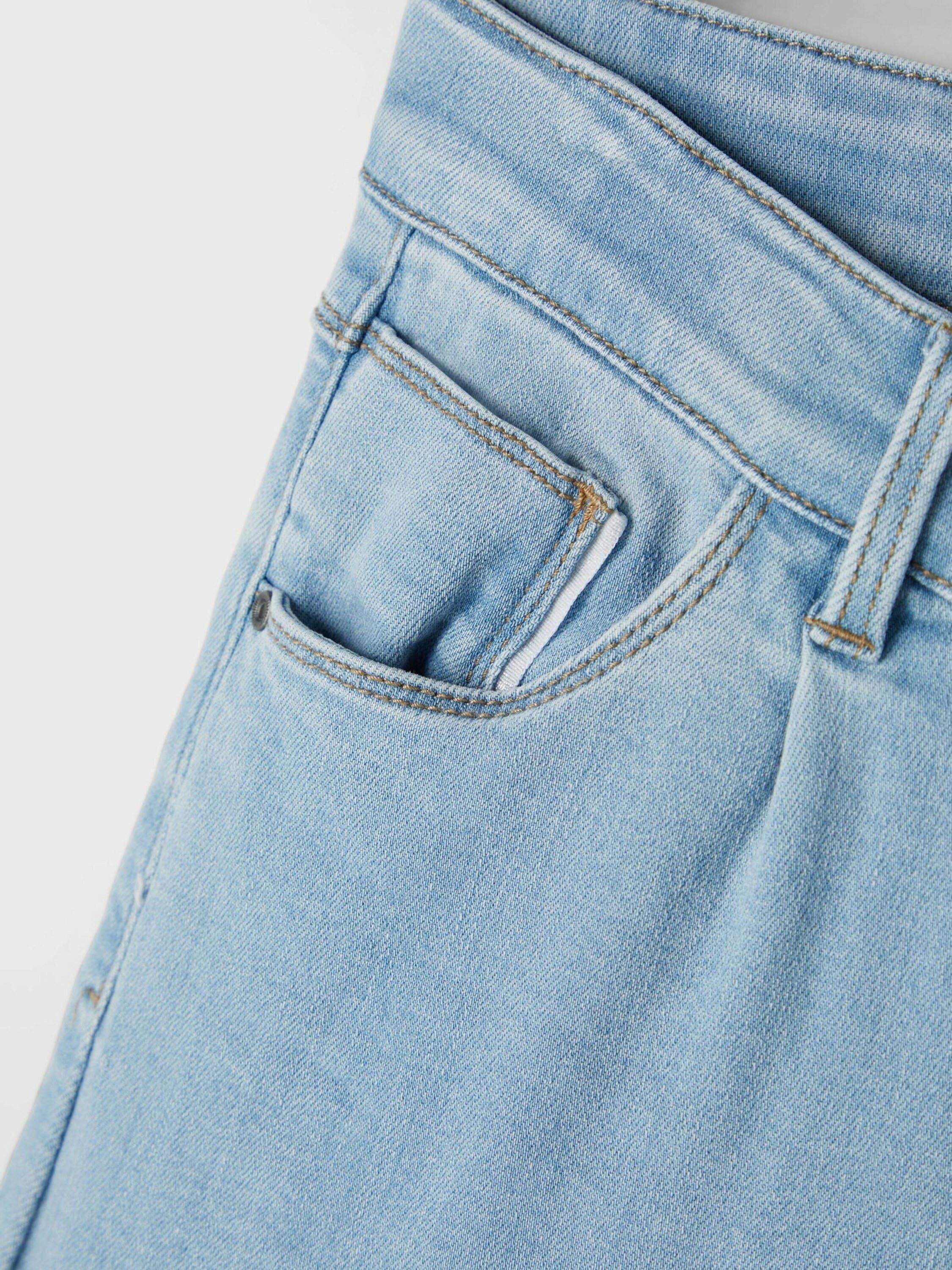 Name It Weite Jeans (1-tlg) Falten denim light blue