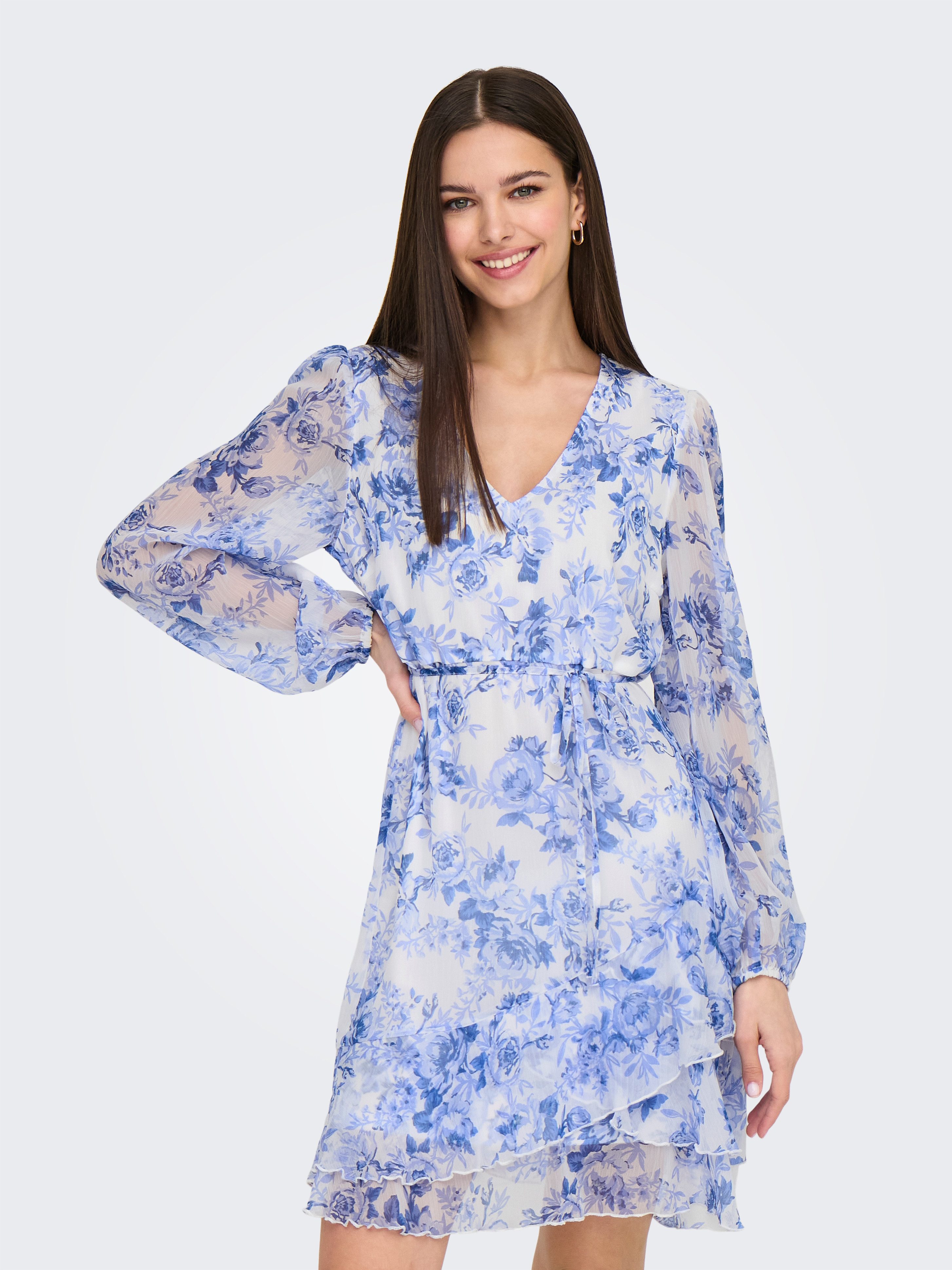 ONLY Minikleid ONLMIRIAM LIFE L/S LAYERED DRESS PTM Sommerkleid günstig online kaufen