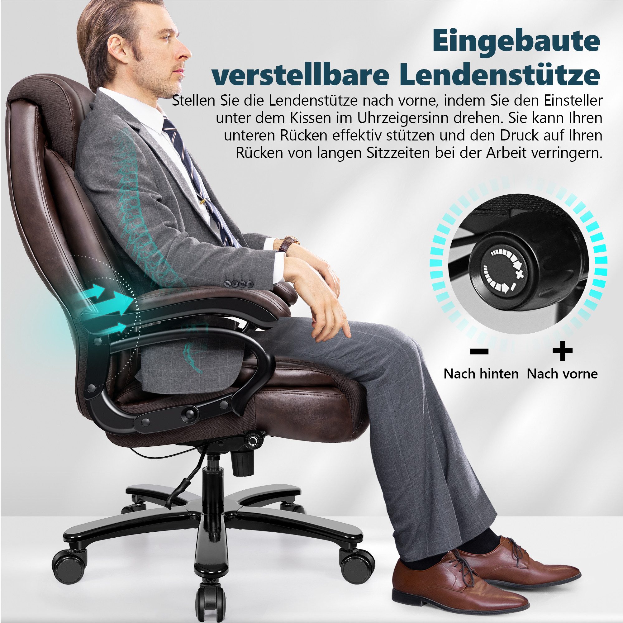 ChaCool Bürostuhl Ergonomisch PU Leder - günstig online kaufen