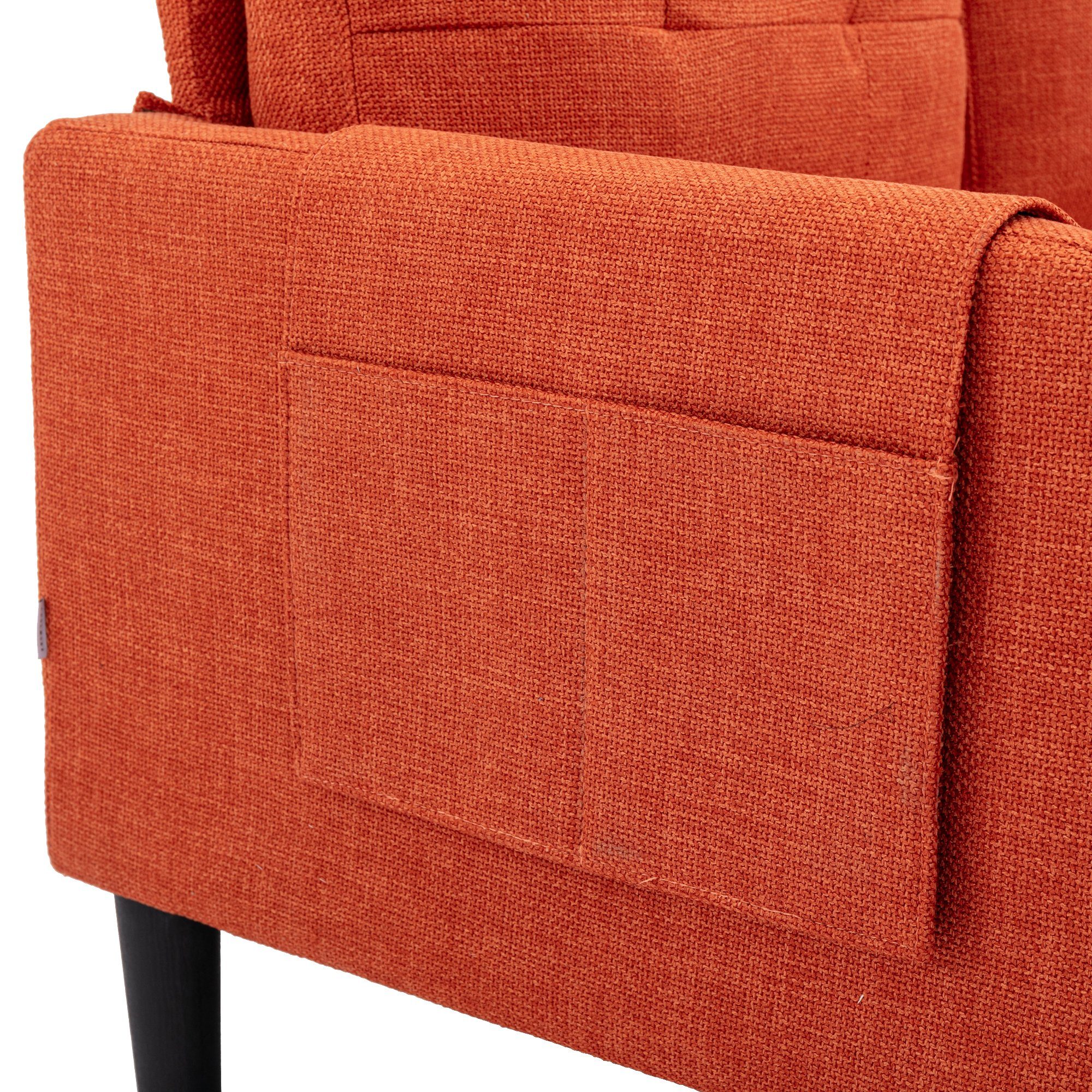 Celya Stauraum mit Sektionssofa Schlafsofa, Chaise Ecksofa Sektionssofa Orange