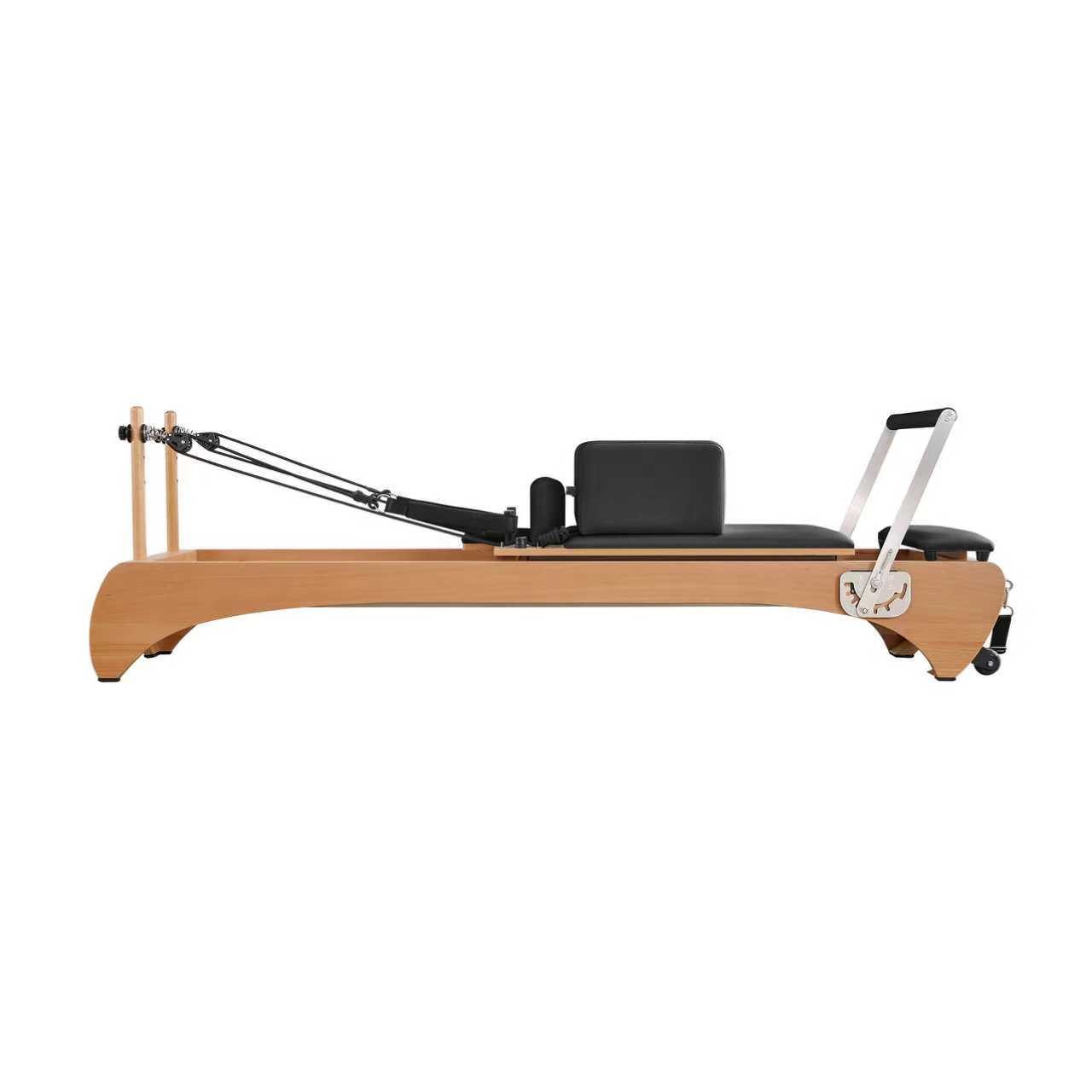 JASPORT Pilates-Reformer H89 aus Buchenholz, (Pilates Reformer Set inklusive Box, Sprungplatte und Zubehör), Stabiler Rahmen aus Buchenholz