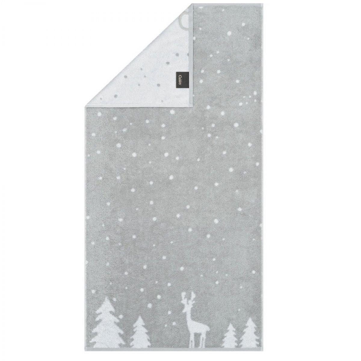 Cawö Badetücher Handtuch Winter Edition Rudi im Schnee Platin Weiß (50x100c günstig online kaufen