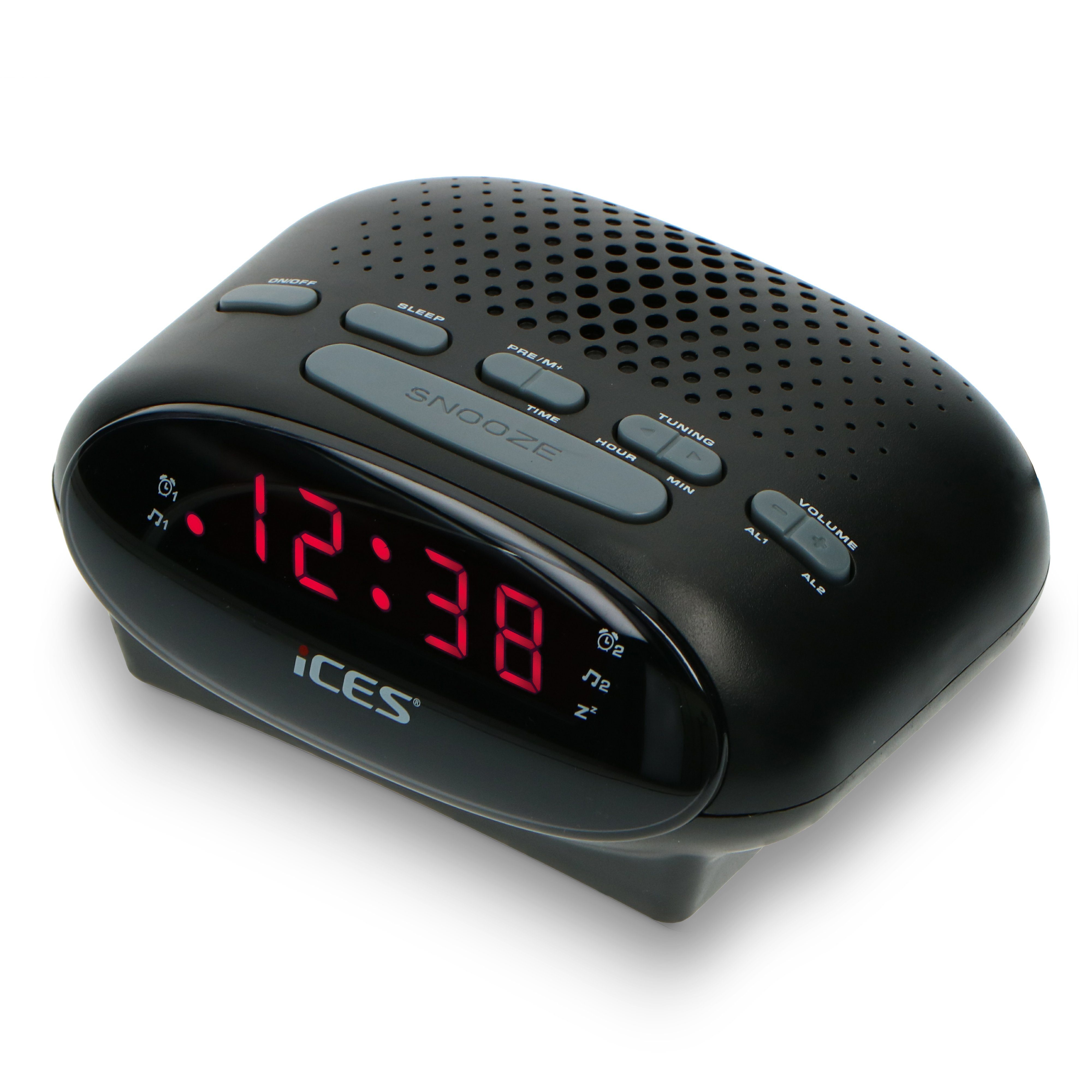 Lenco Radiowecker ICR-210 Black modernes Uhrenradio mit LED Display & Batte günstig online kaufen