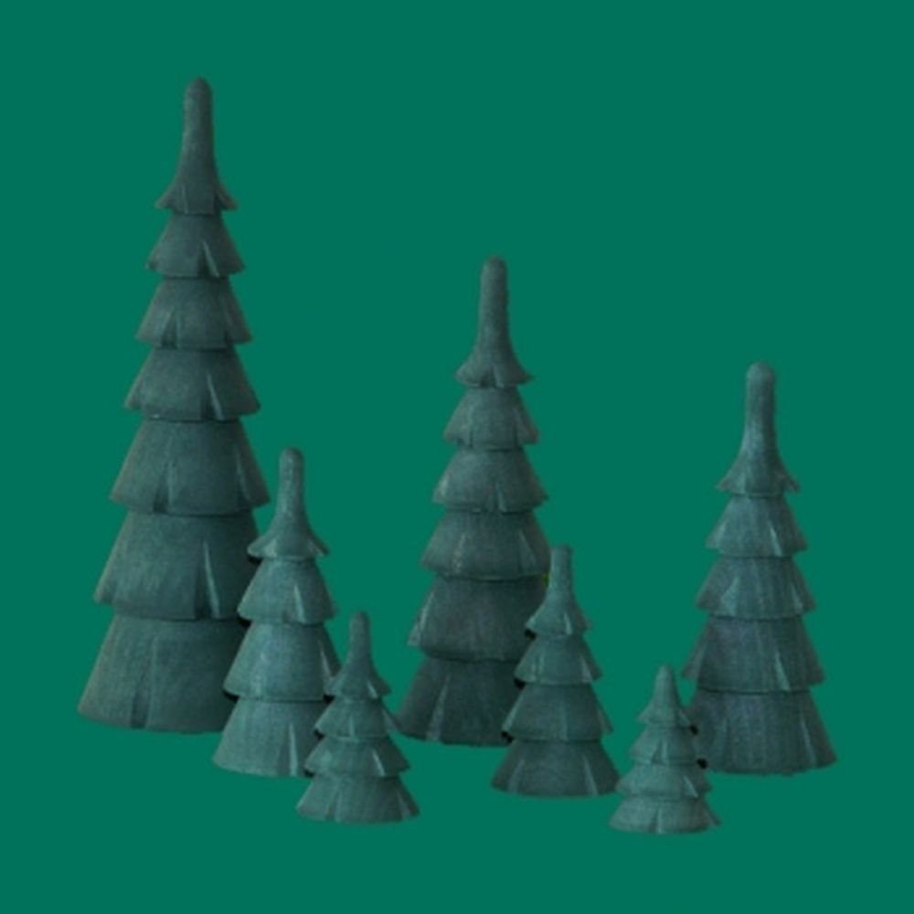 Kunstbaum Dekoration Holzbaum Fichte grün Höhe 12cm NEU, Höhe 12 cm