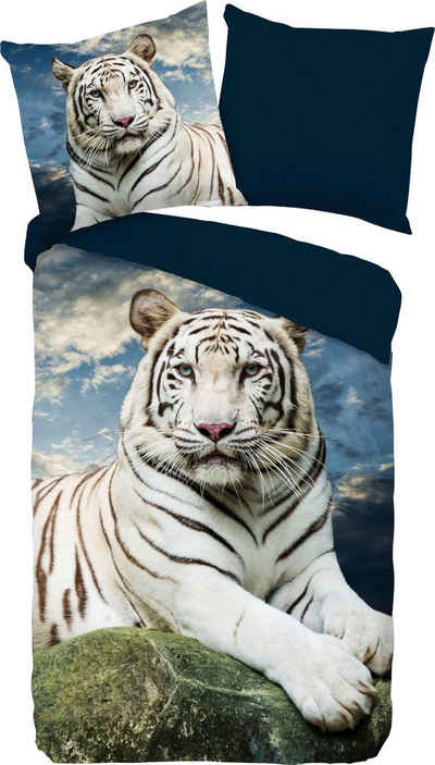 Wendebettwäsche »Bobby«, PURE luxury collection, mit Tiger