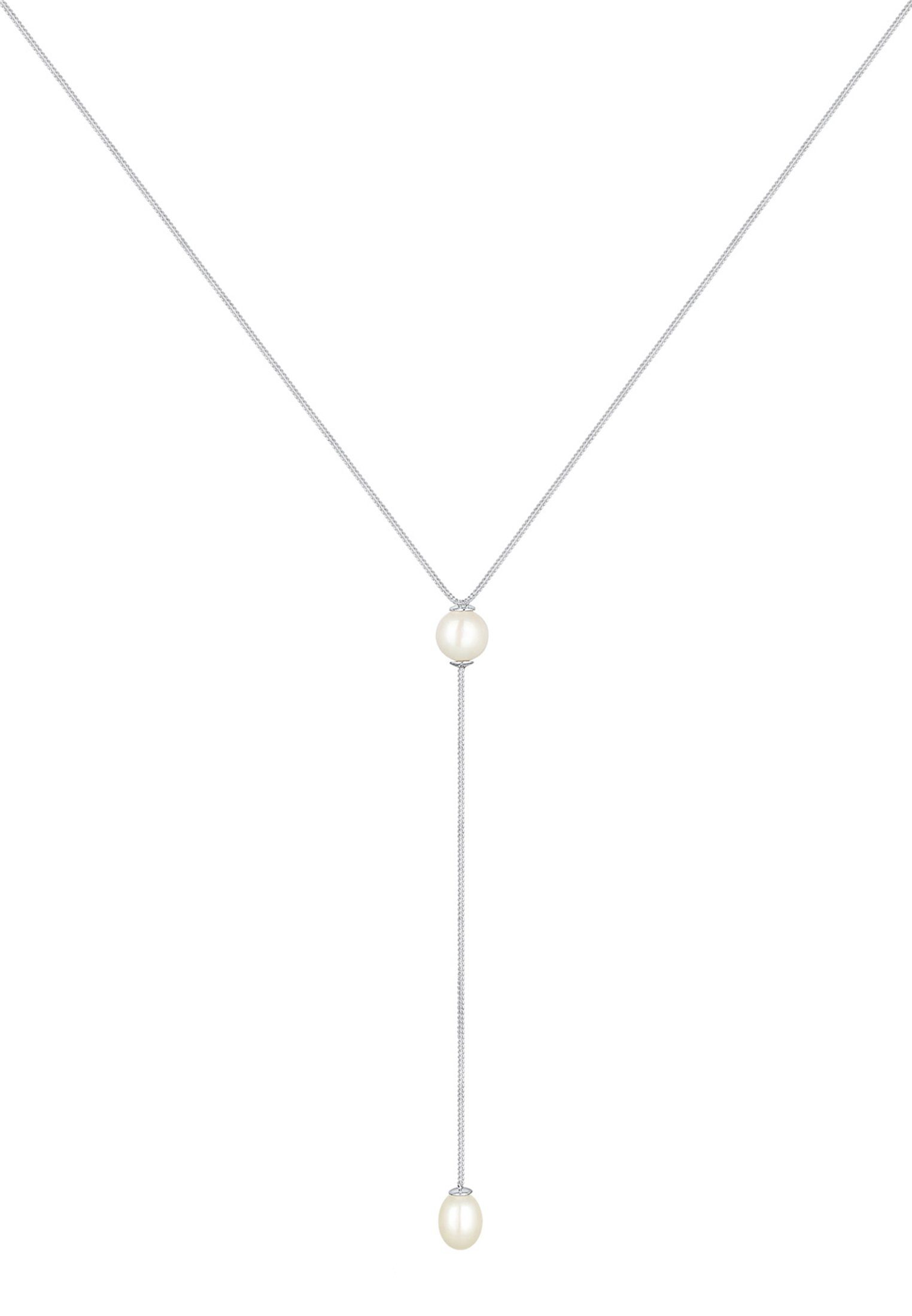 Elli Perlenkette Y-Kette Süßwasserzuchtperle Weiß 925 Sterling Silber günstig online kaufen
