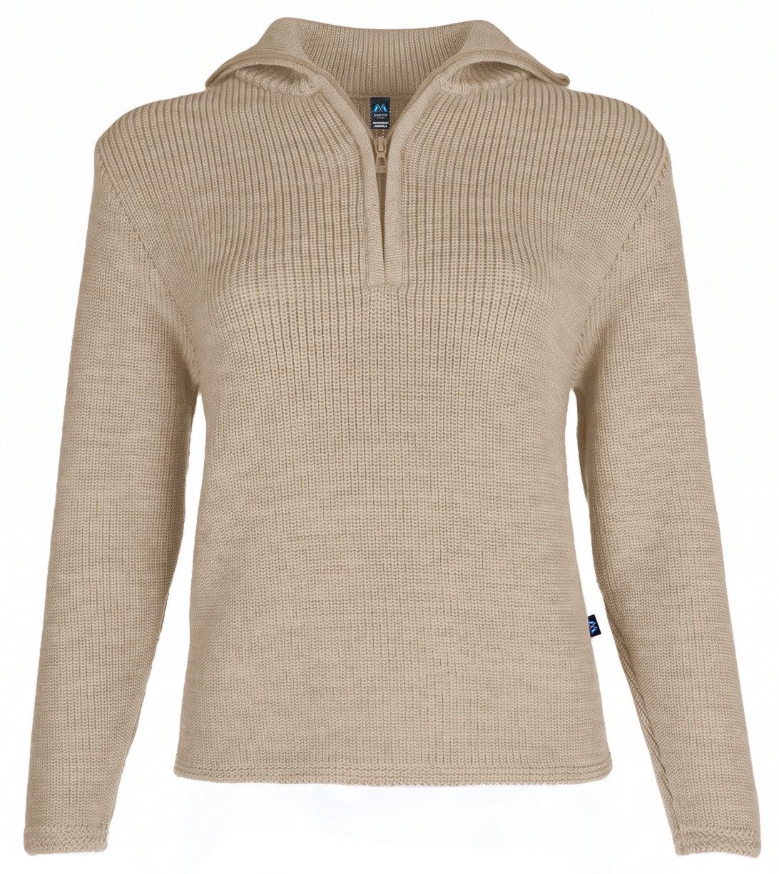 Blauer Peter Troyer aus Merino mit Reißverschluß