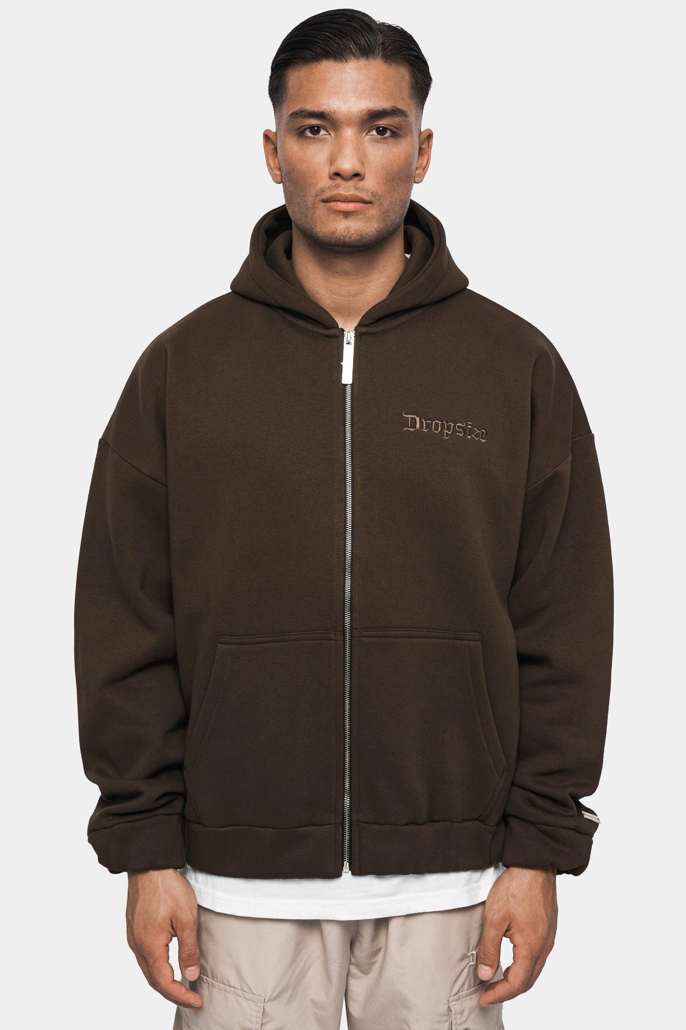 Dropsize Hoodie DZH2 Herren Zip Hoodie Heavy Oversized Fit 400 GSM Oversize Kapuzenpullover