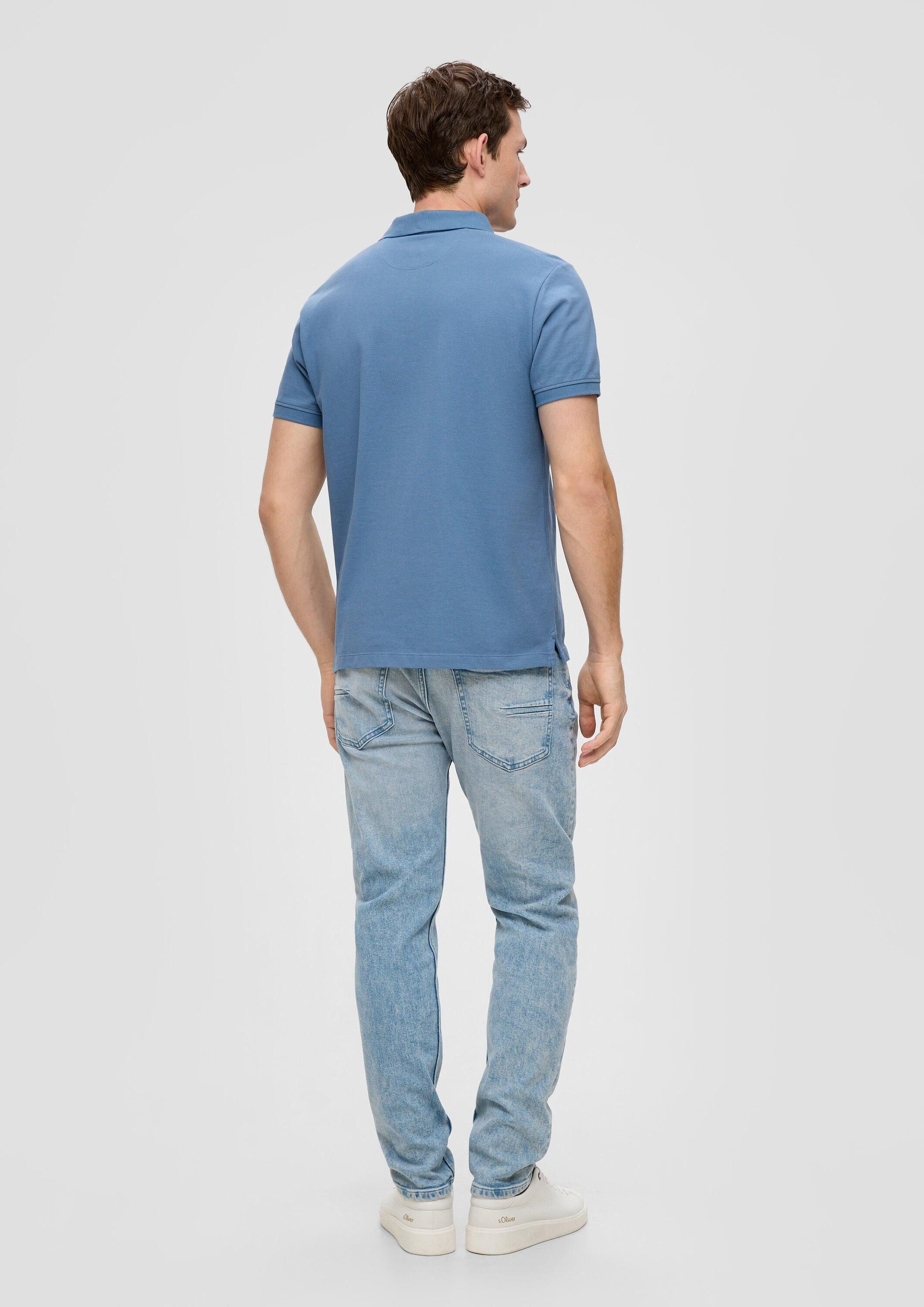 s.Oliver Kurzarmshirt Polo-Shirt Poloshirt aus Baumwollpiqué